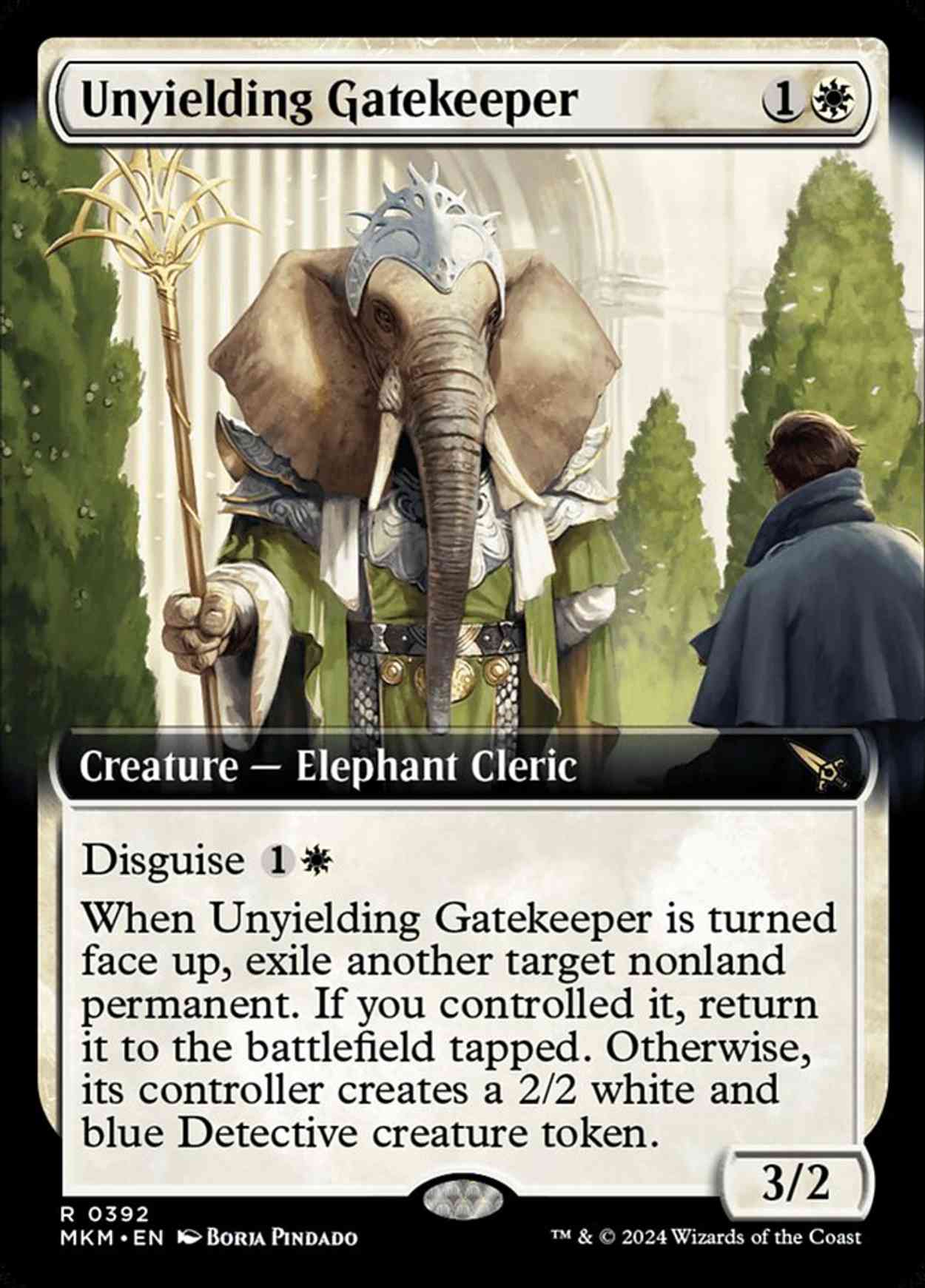 Unyielding Gatekeeper (Extended Art) magic card front