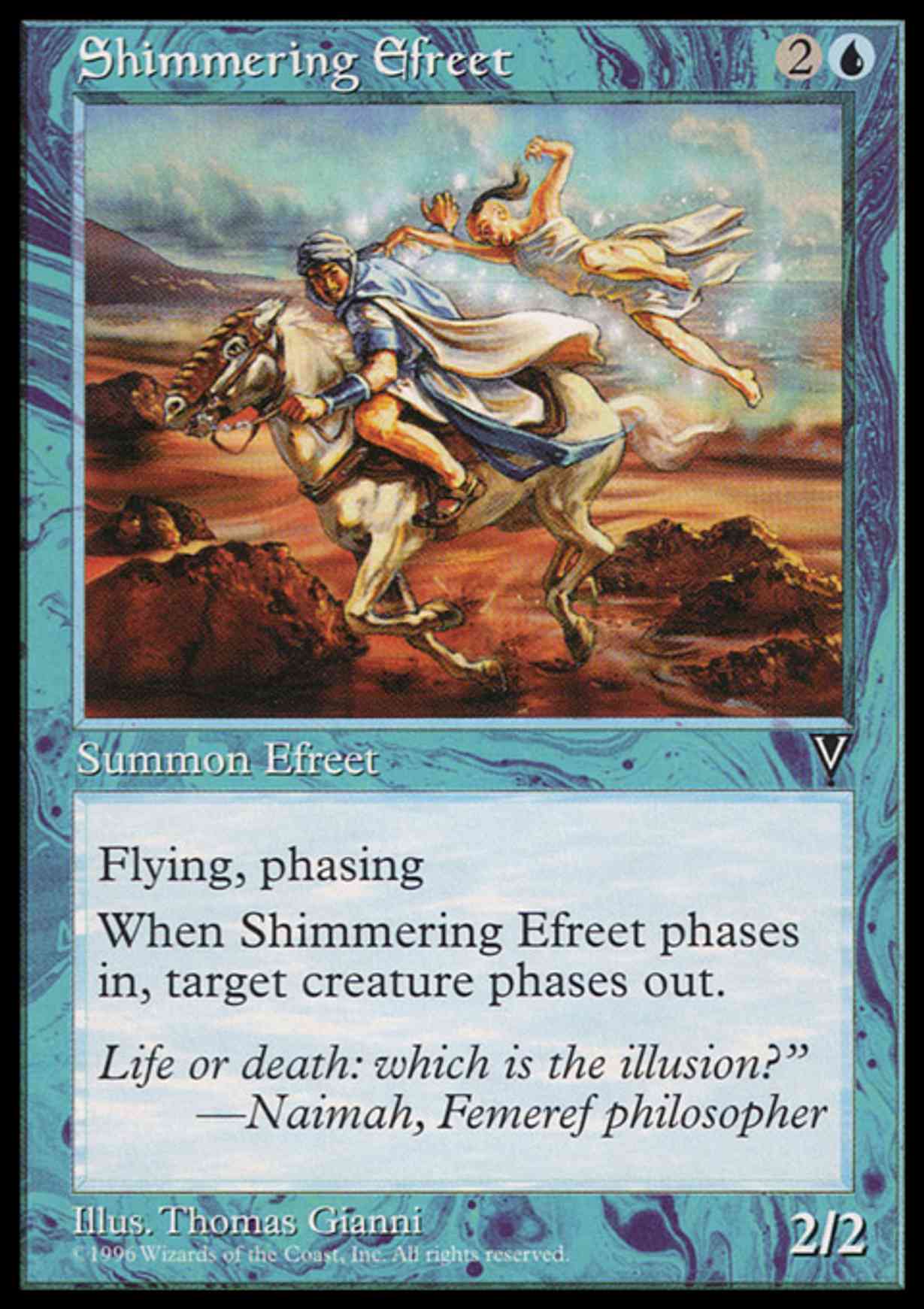 Shimmering Efreet magic card front