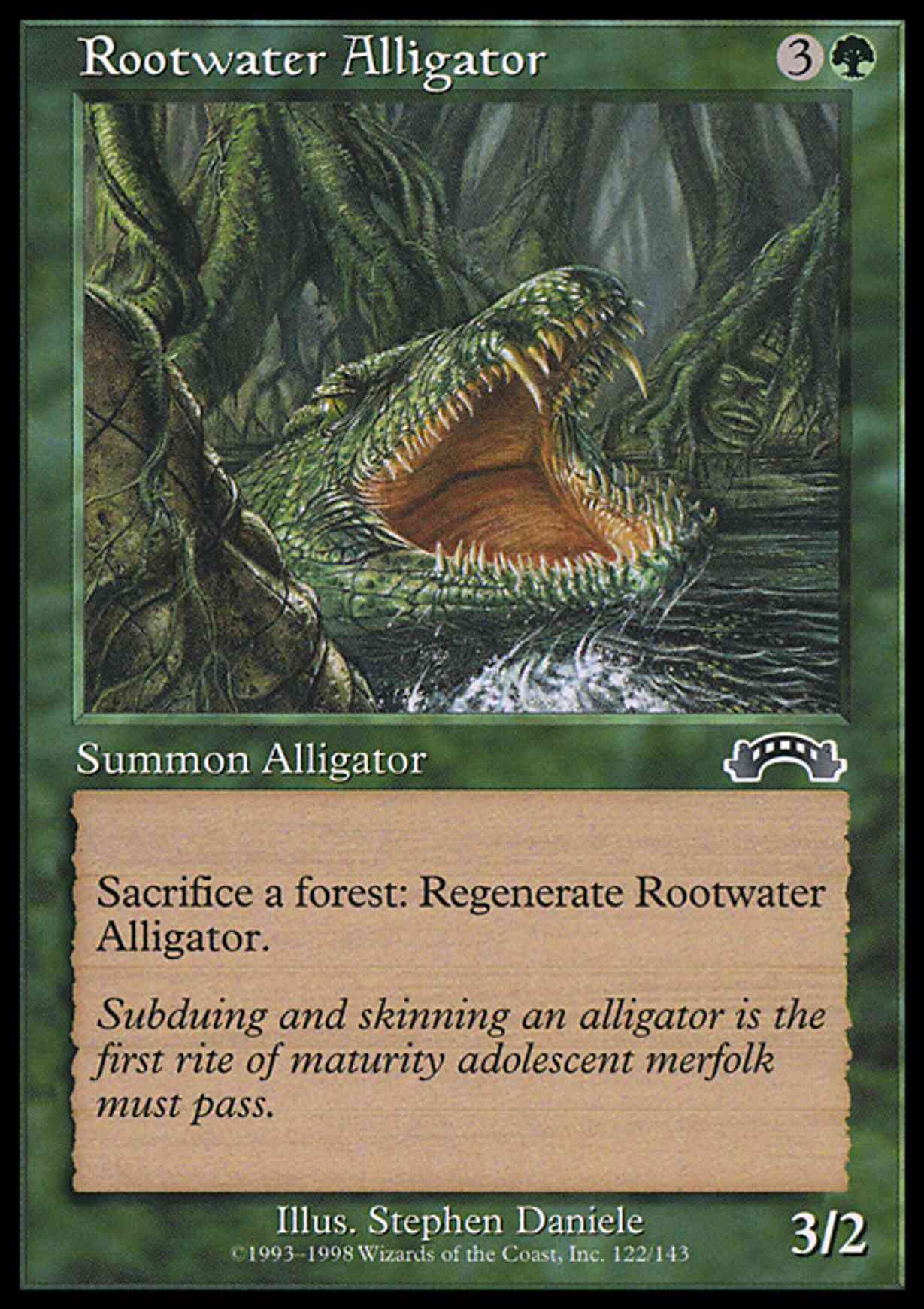 Rootwater Alligator magic card front
