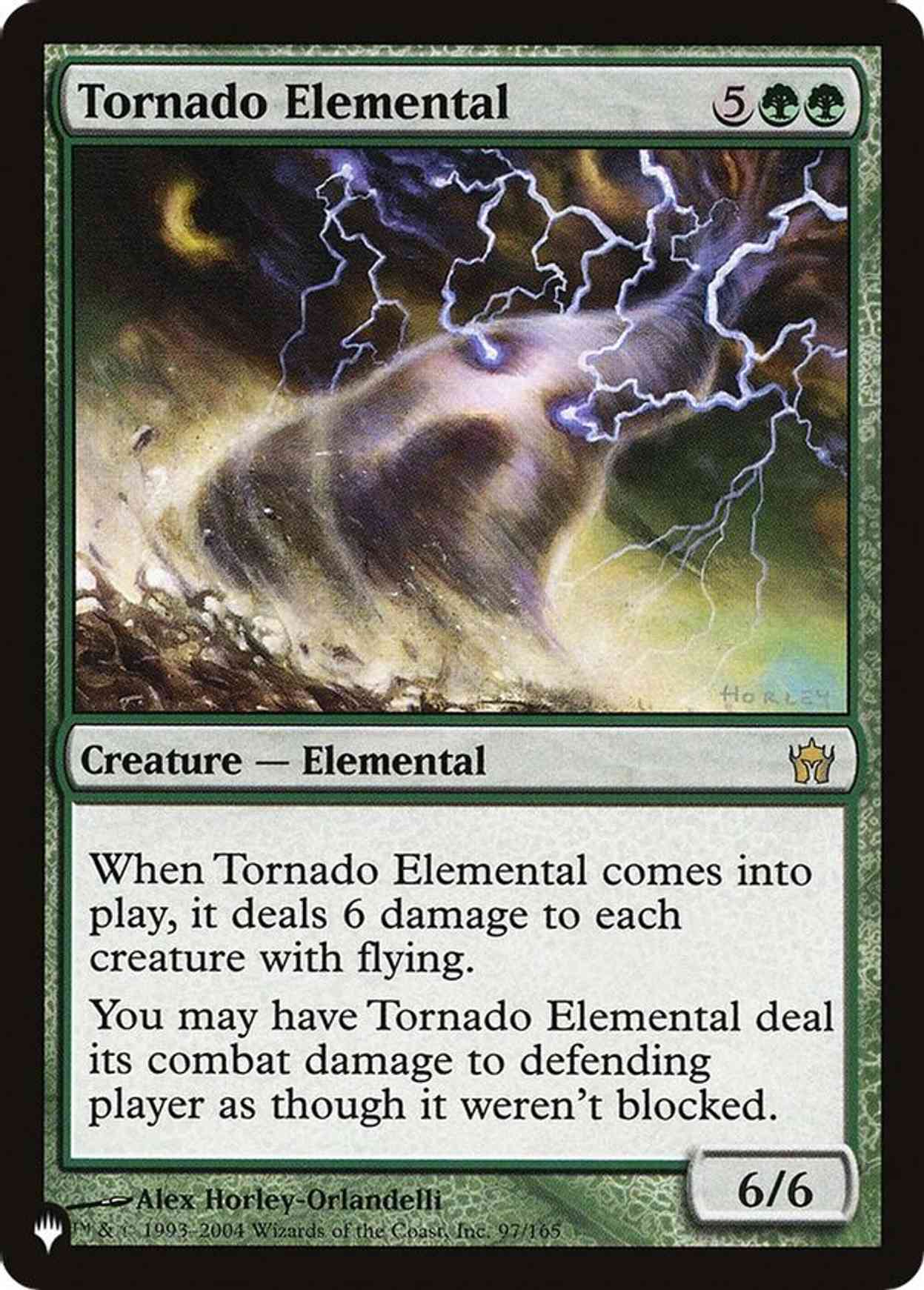 Tornado Elemental magic card front