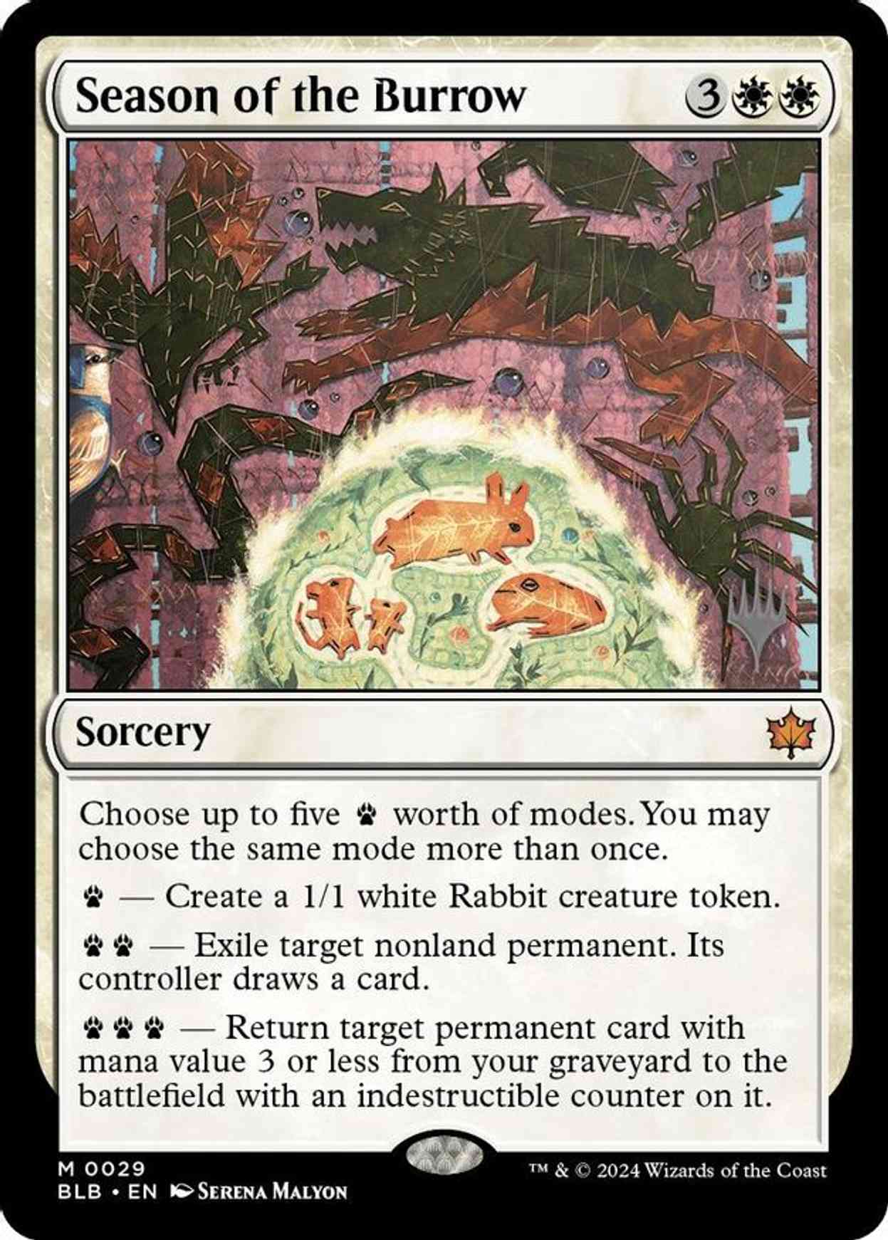 Season of the Burrow magic card front