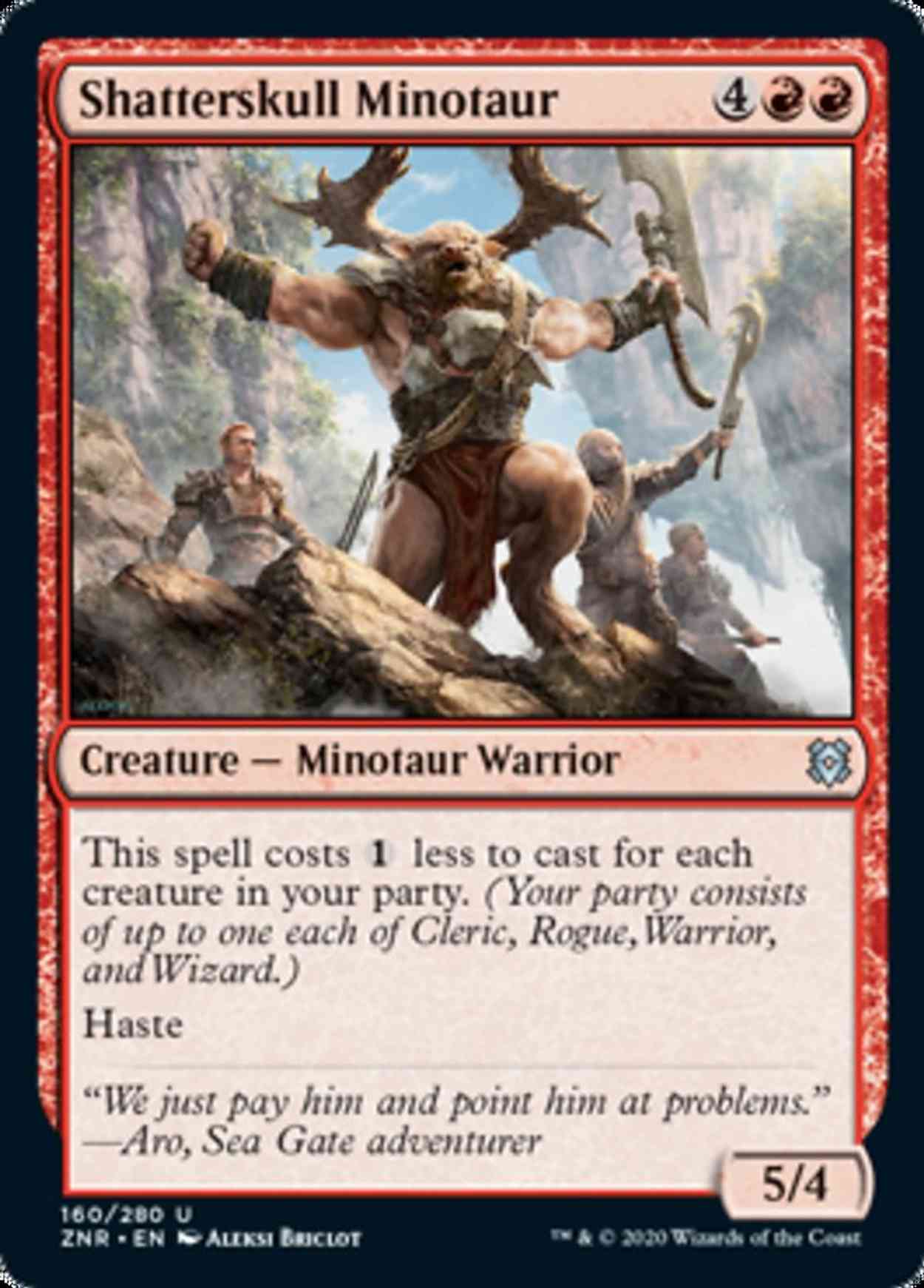 Shatterskull Minotaur magic card front