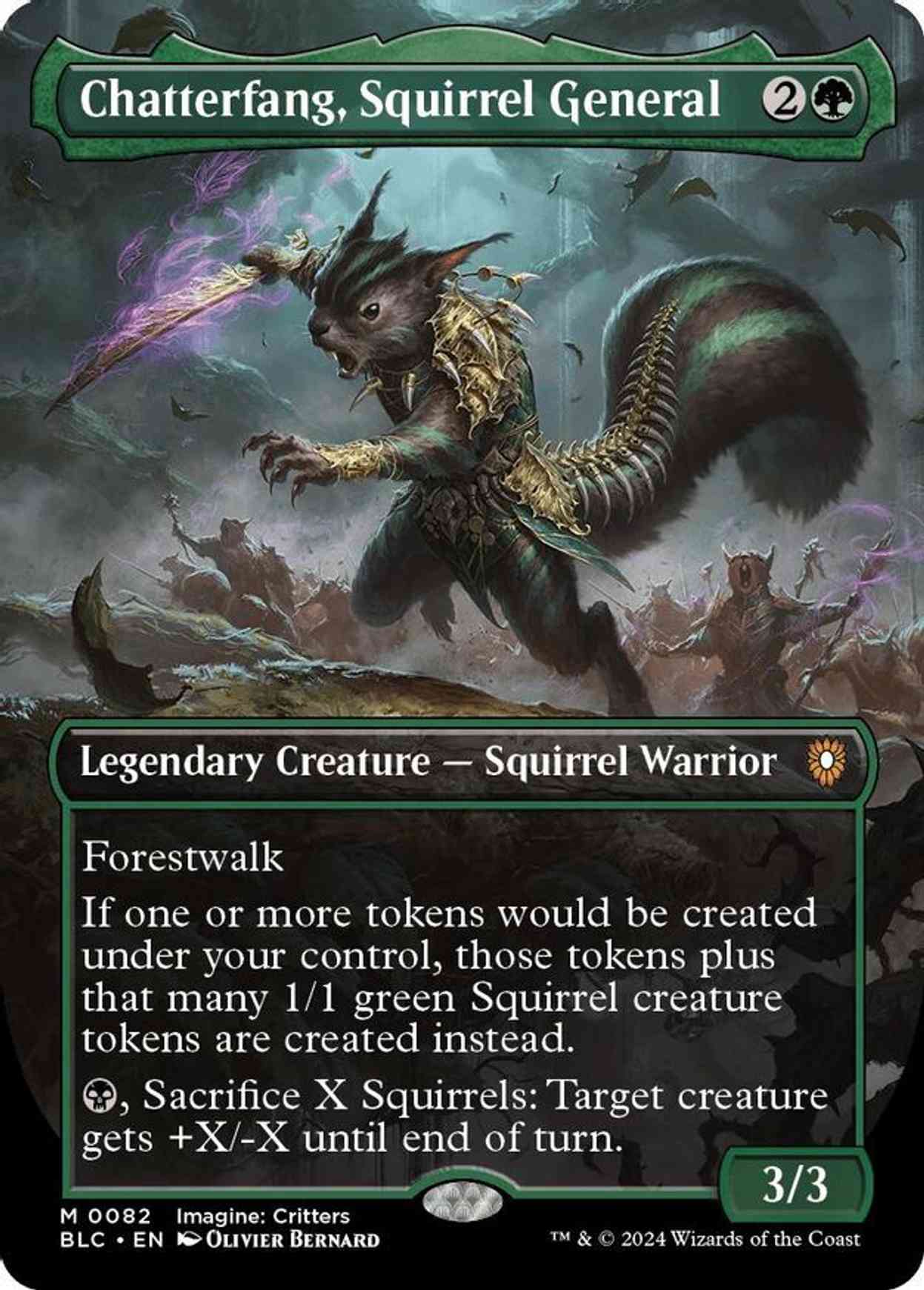 Chatterfang, Squirrel General (Borderless) magic card front