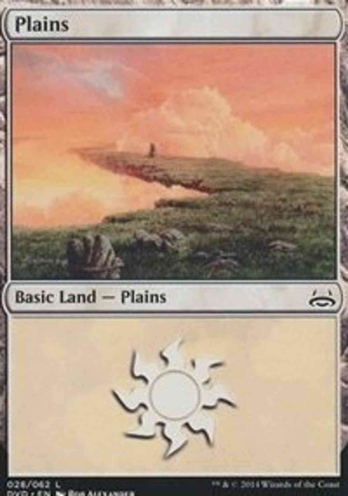 Plains (28) (Divine vs. Demonic) magic card front