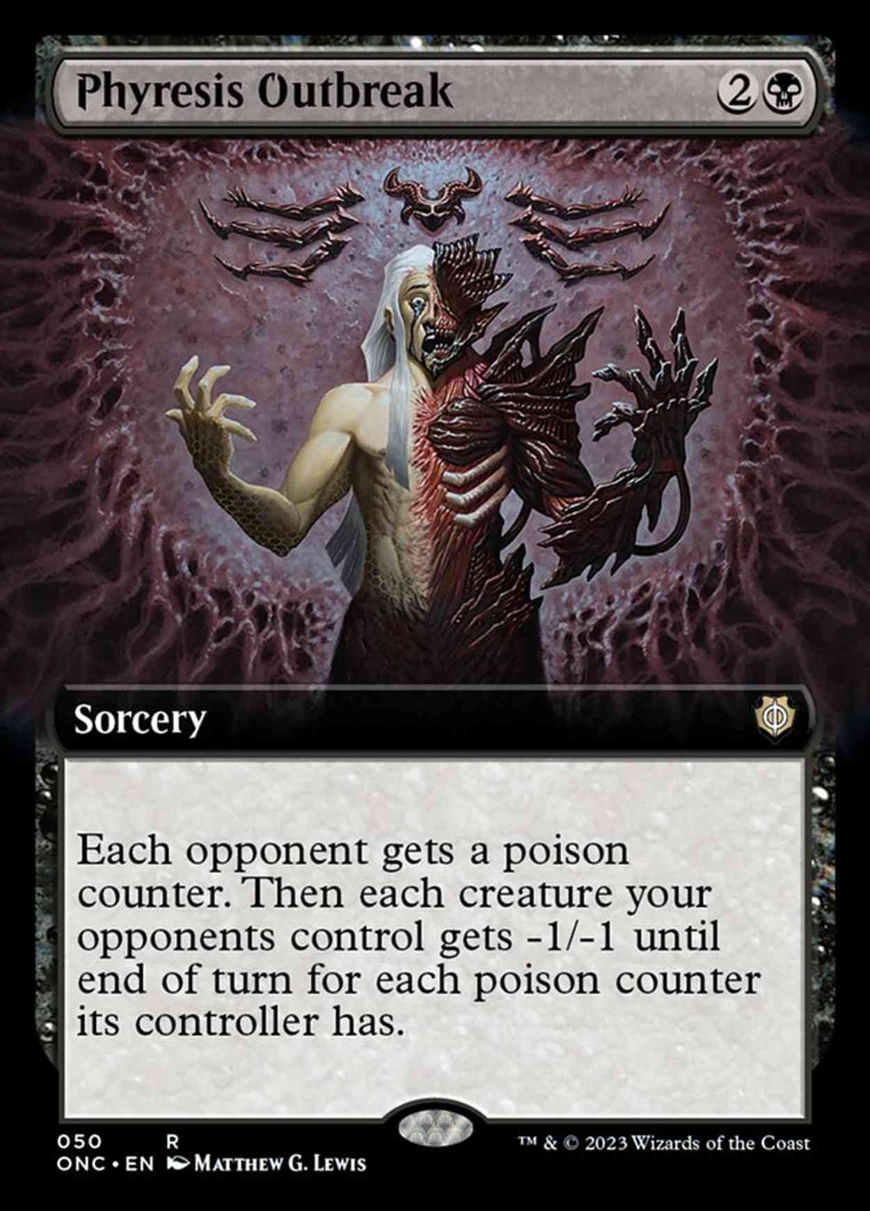 Phyresis Outbreak (Extended Art) magic card front