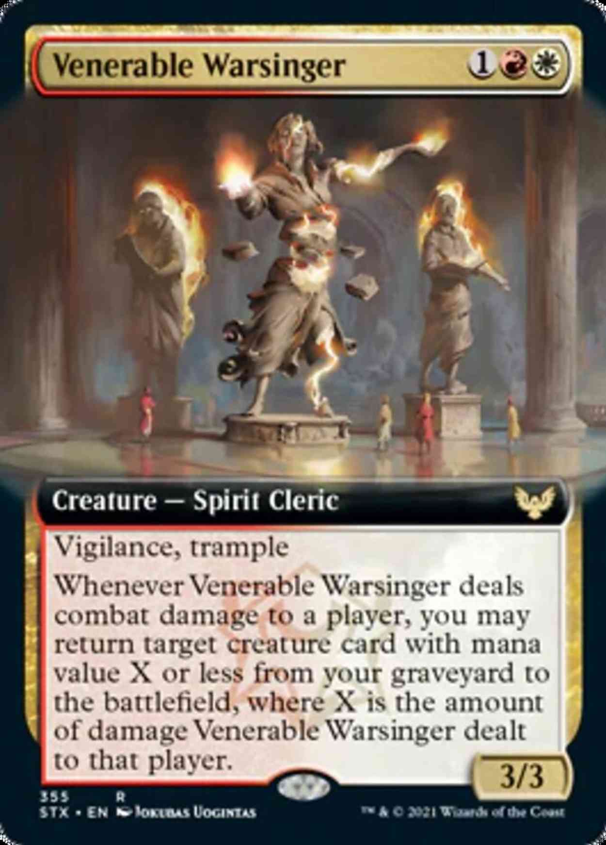 Venerable Warsinger (Extended Art) magic card front