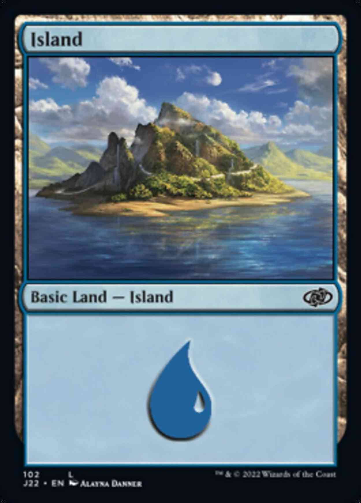 Island (102) magic card front