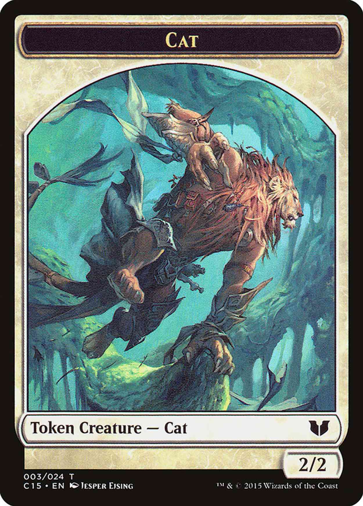 Cat // Zombie Double-Sided Token magic card front