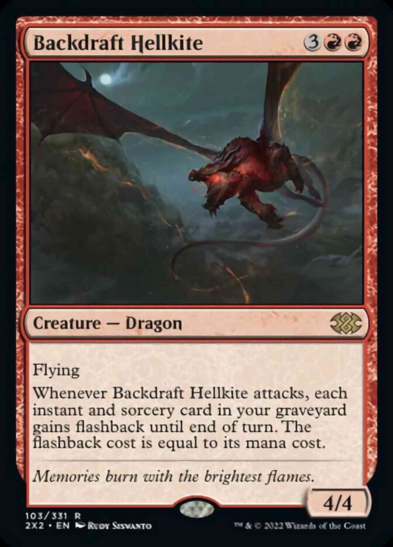 Backdraft Hellkite magic card front