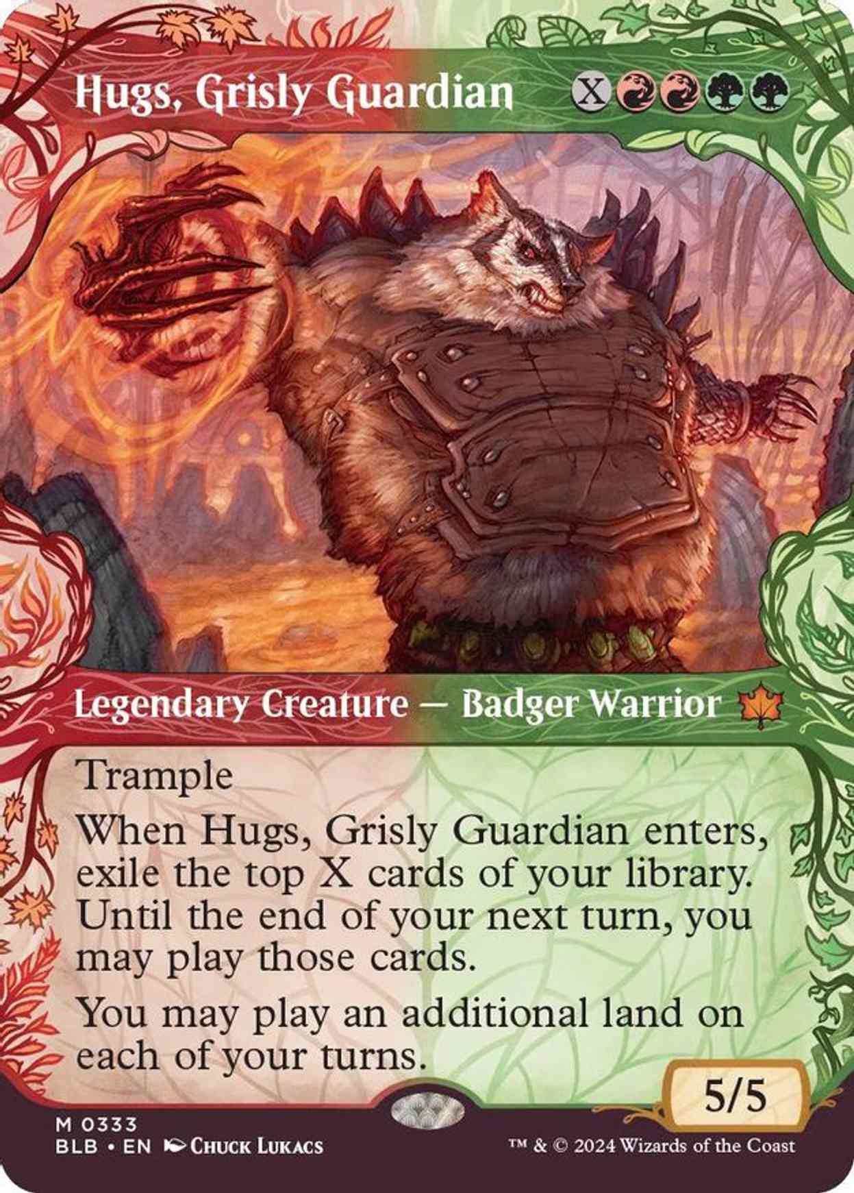 Hugs, Grisly Guardian (Showcase) magic card front