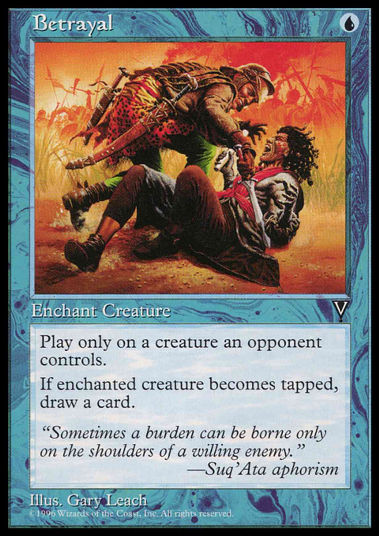 Betrayal magic card front