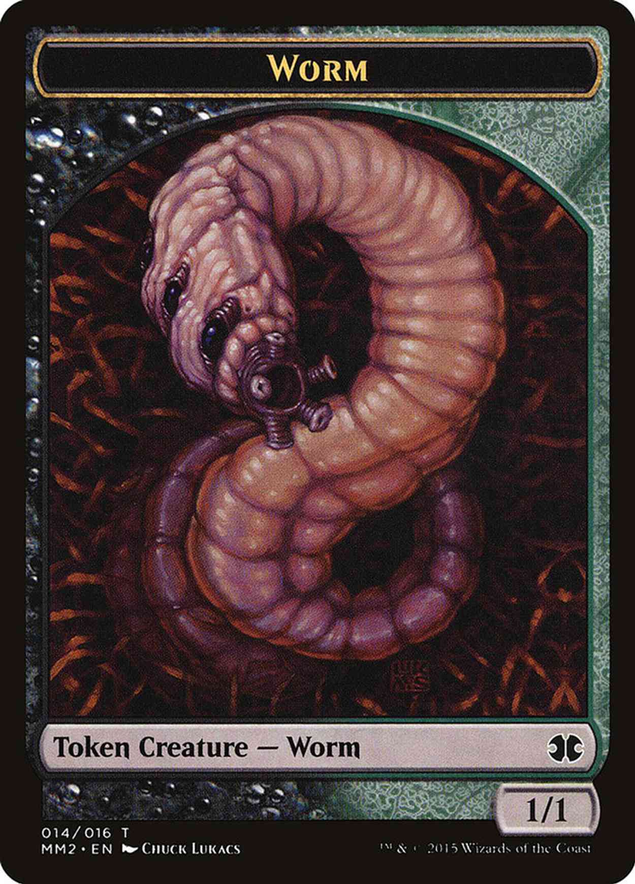 Worm Token magic card front