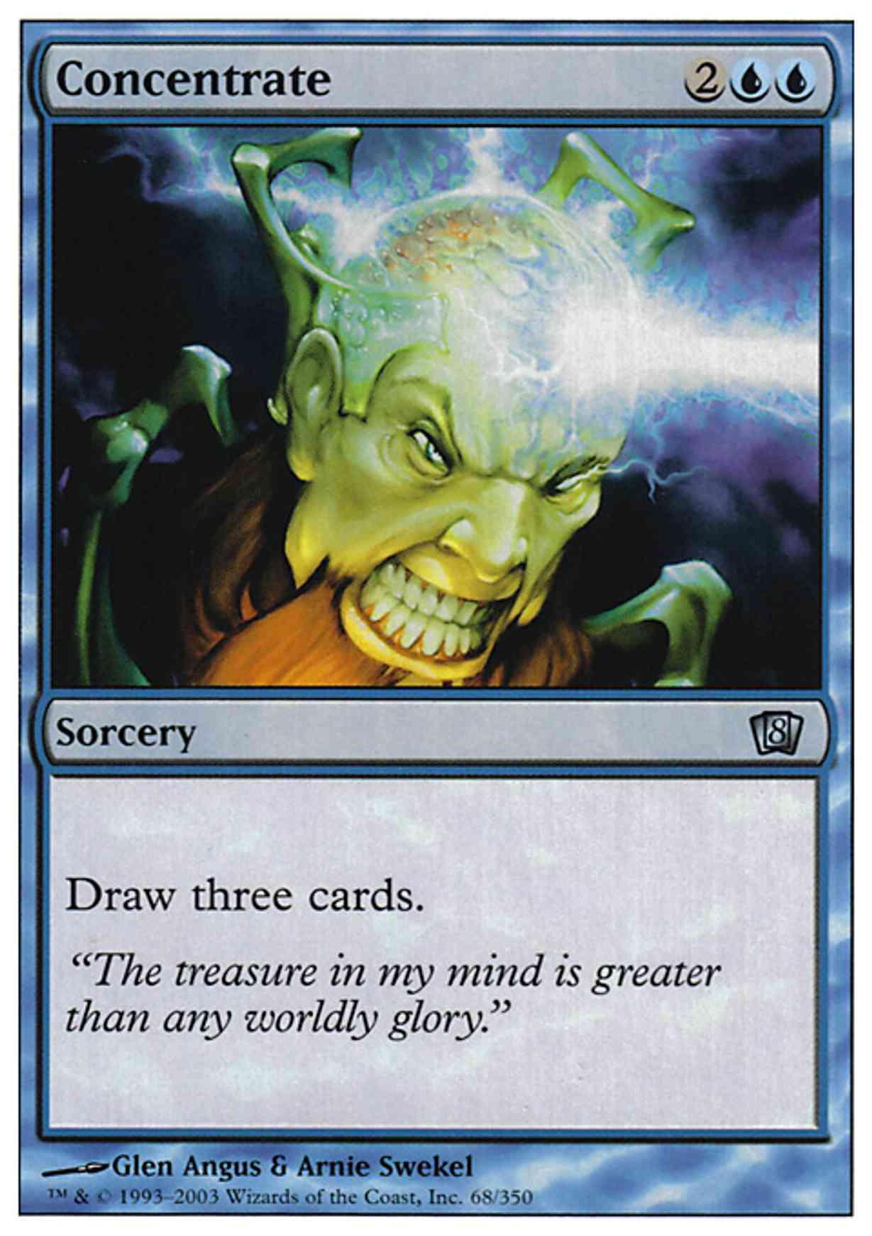 Concentrate magic card front