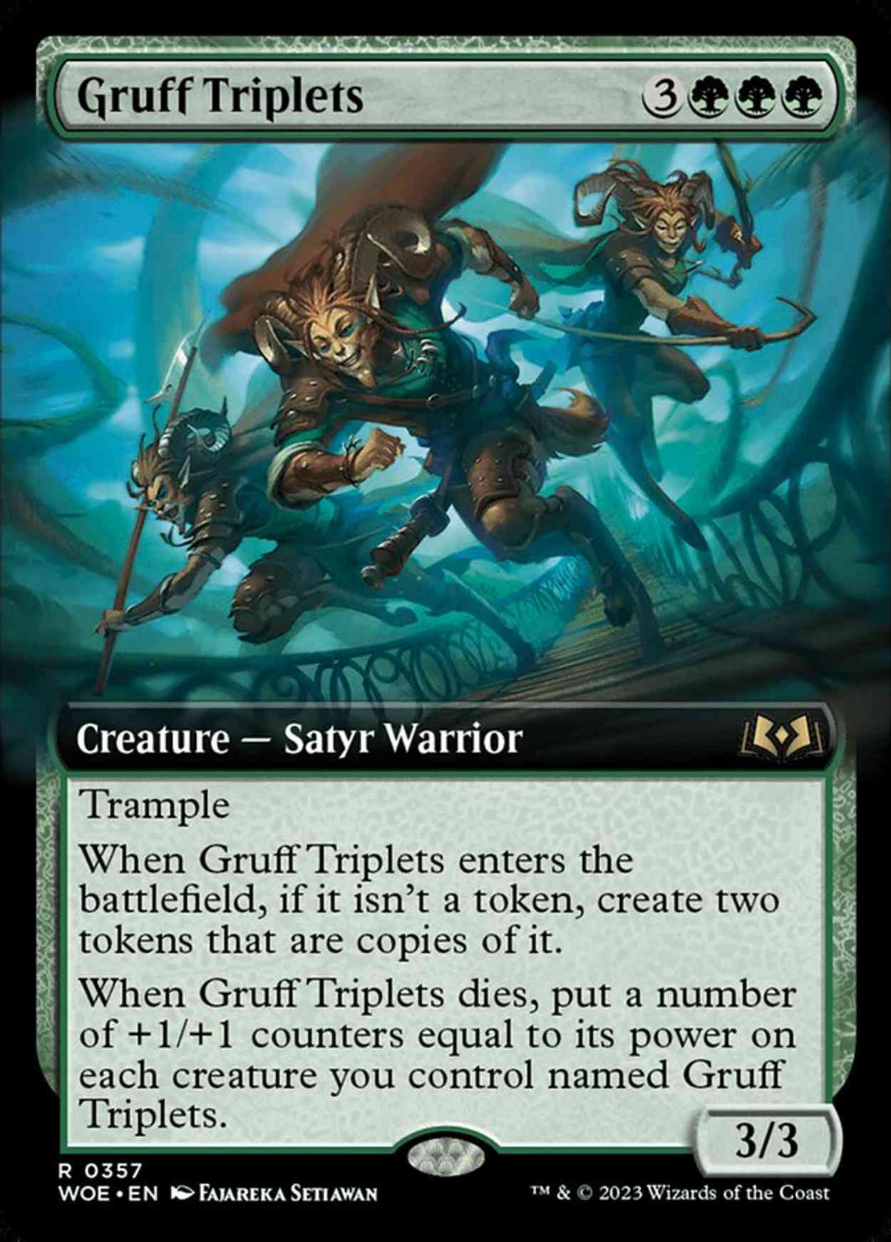 Gruff Triplets (Extended Art) magic card front