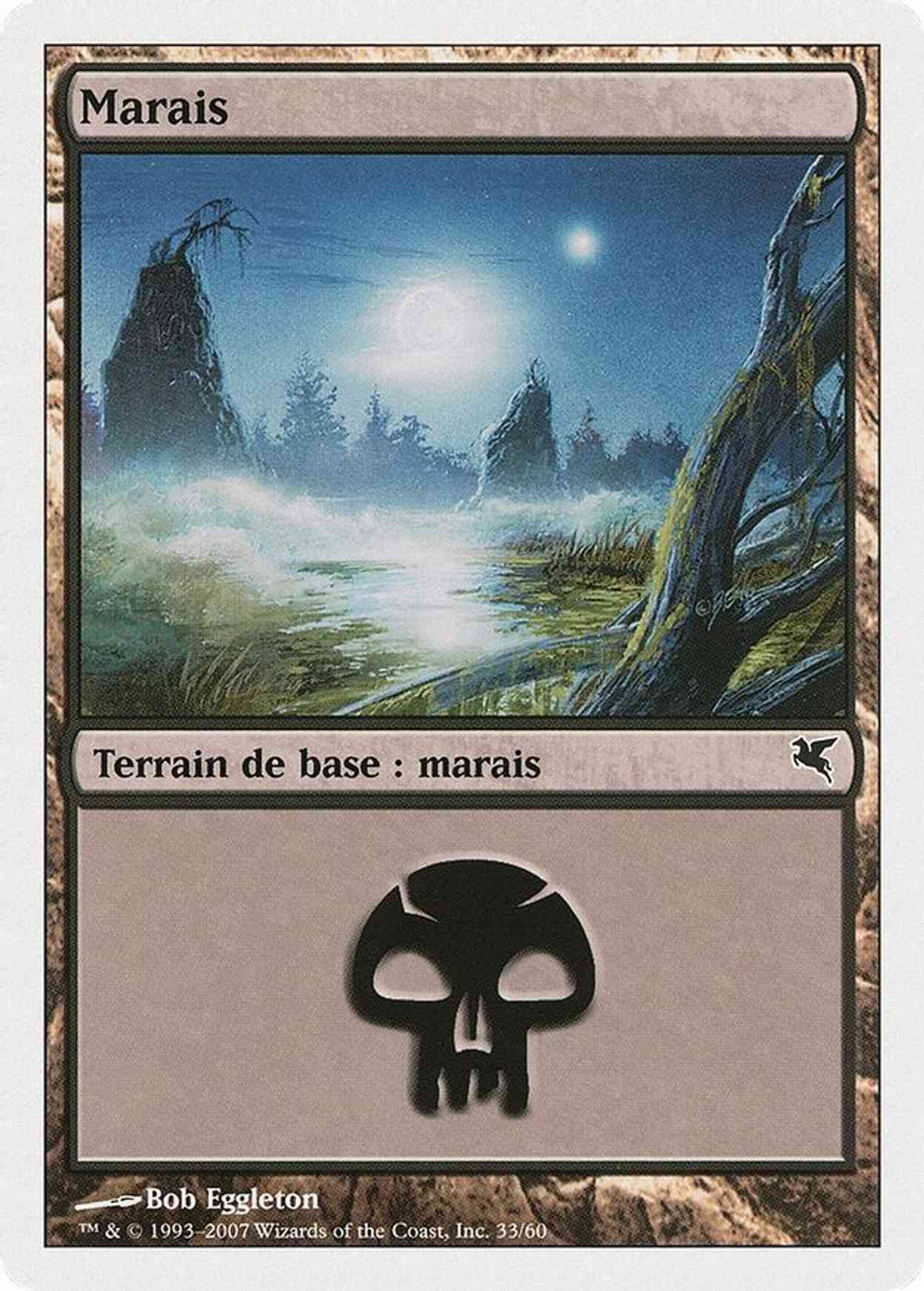 Swamp (French) - "Marais" (D33) magic card front