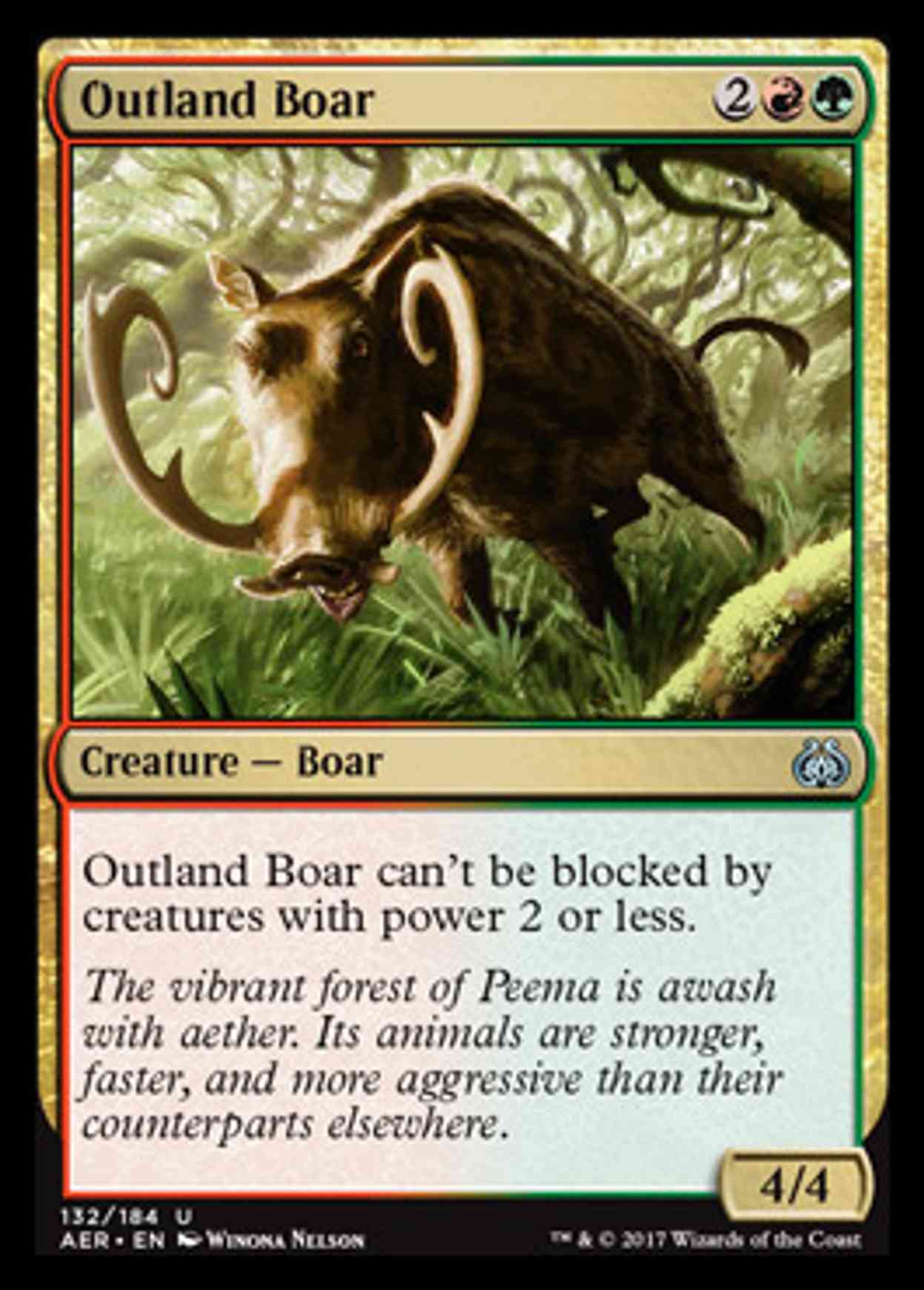 Outland Boar magic card front