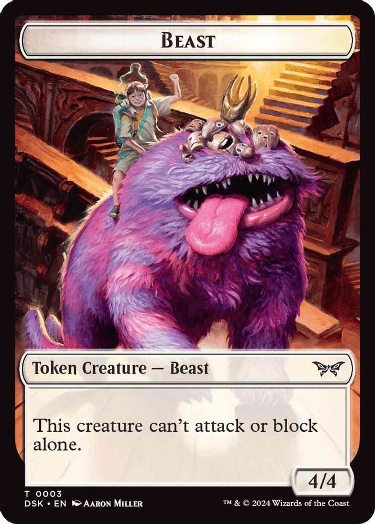 Beast // Manifest Double-Sided Token magic card front