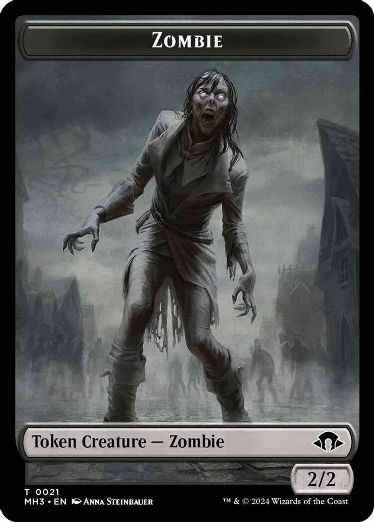 Zombie // Energy Reserve Double-Sided Token magic card front