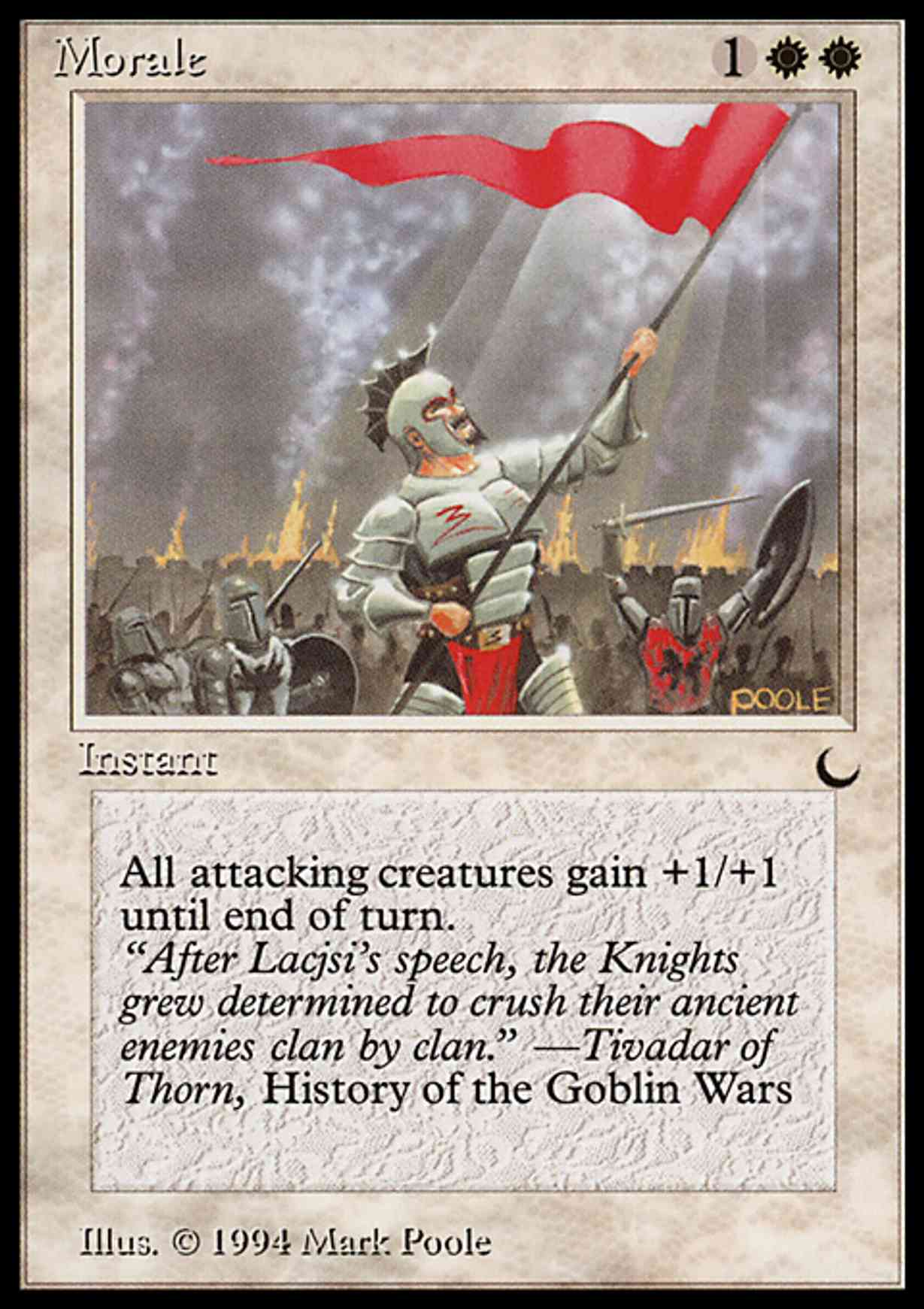 Morale magic card front