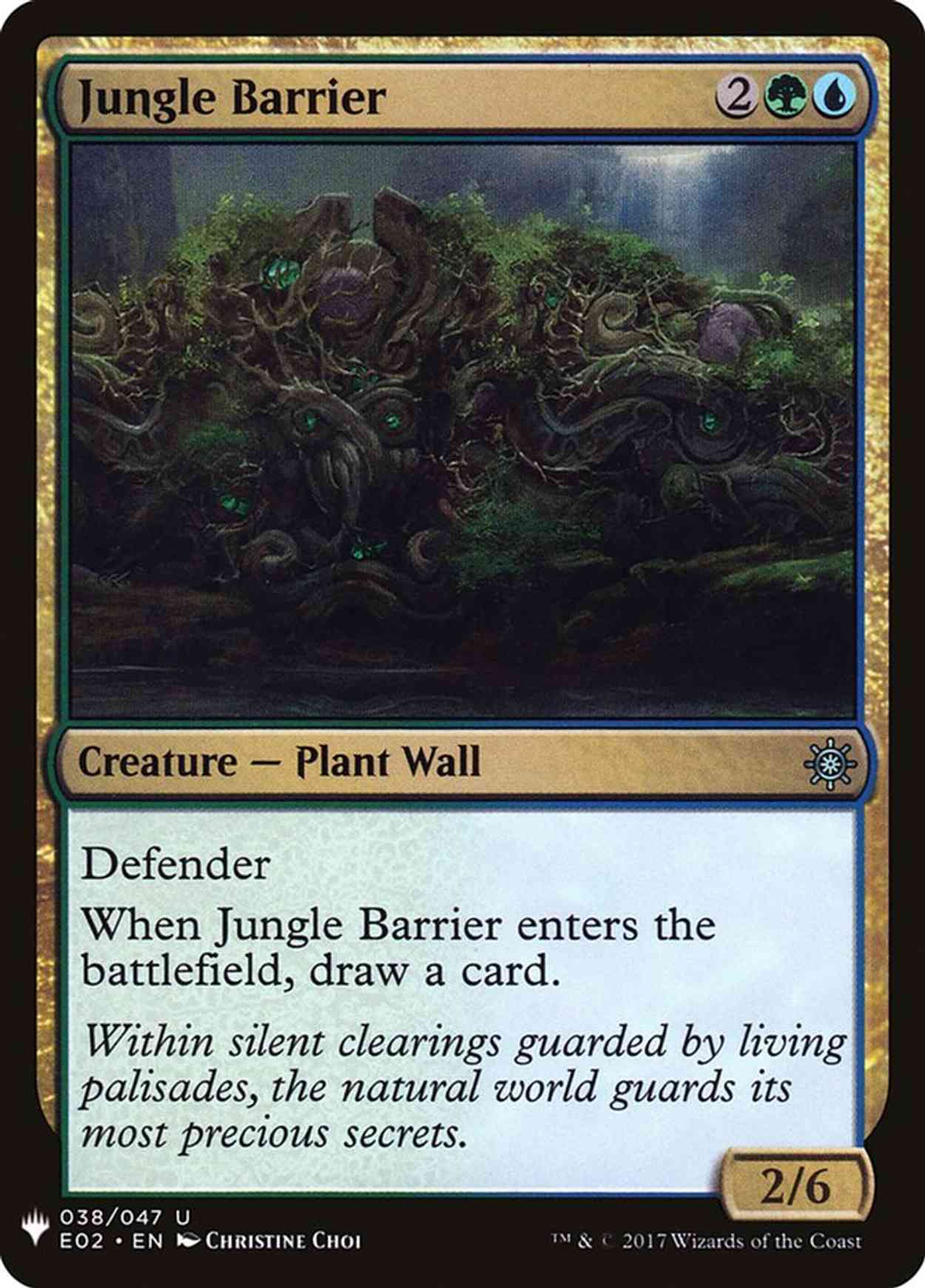 Jungle Barrier magic card front