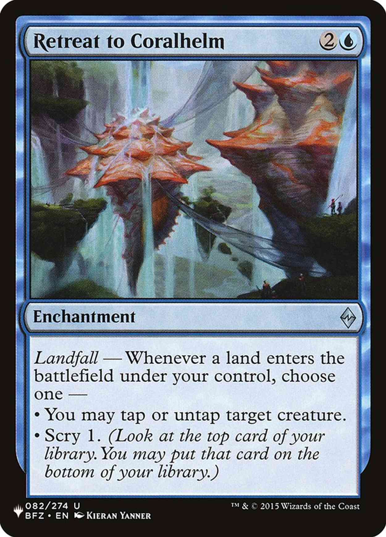 Retreat to Coralhelm magic card front