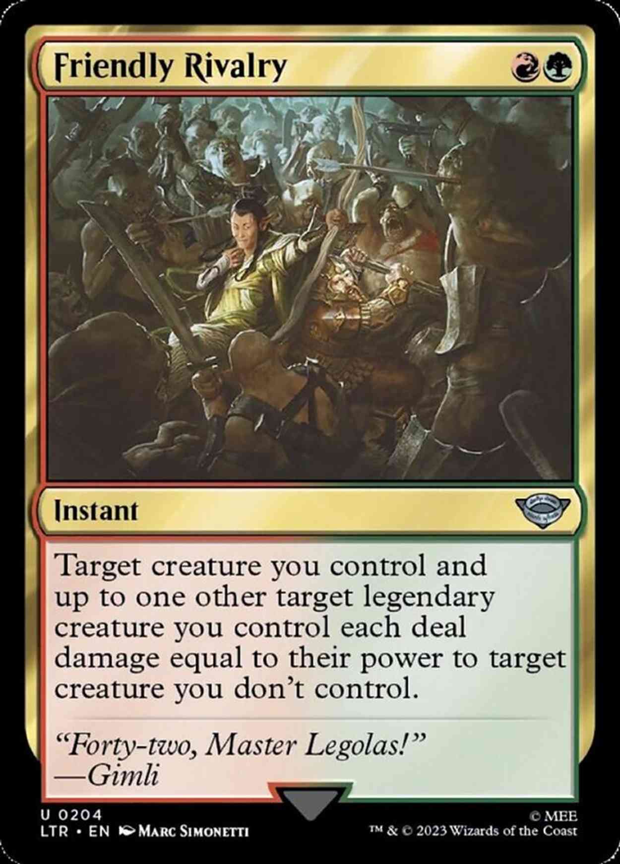 Friendly Rivalry magic card front