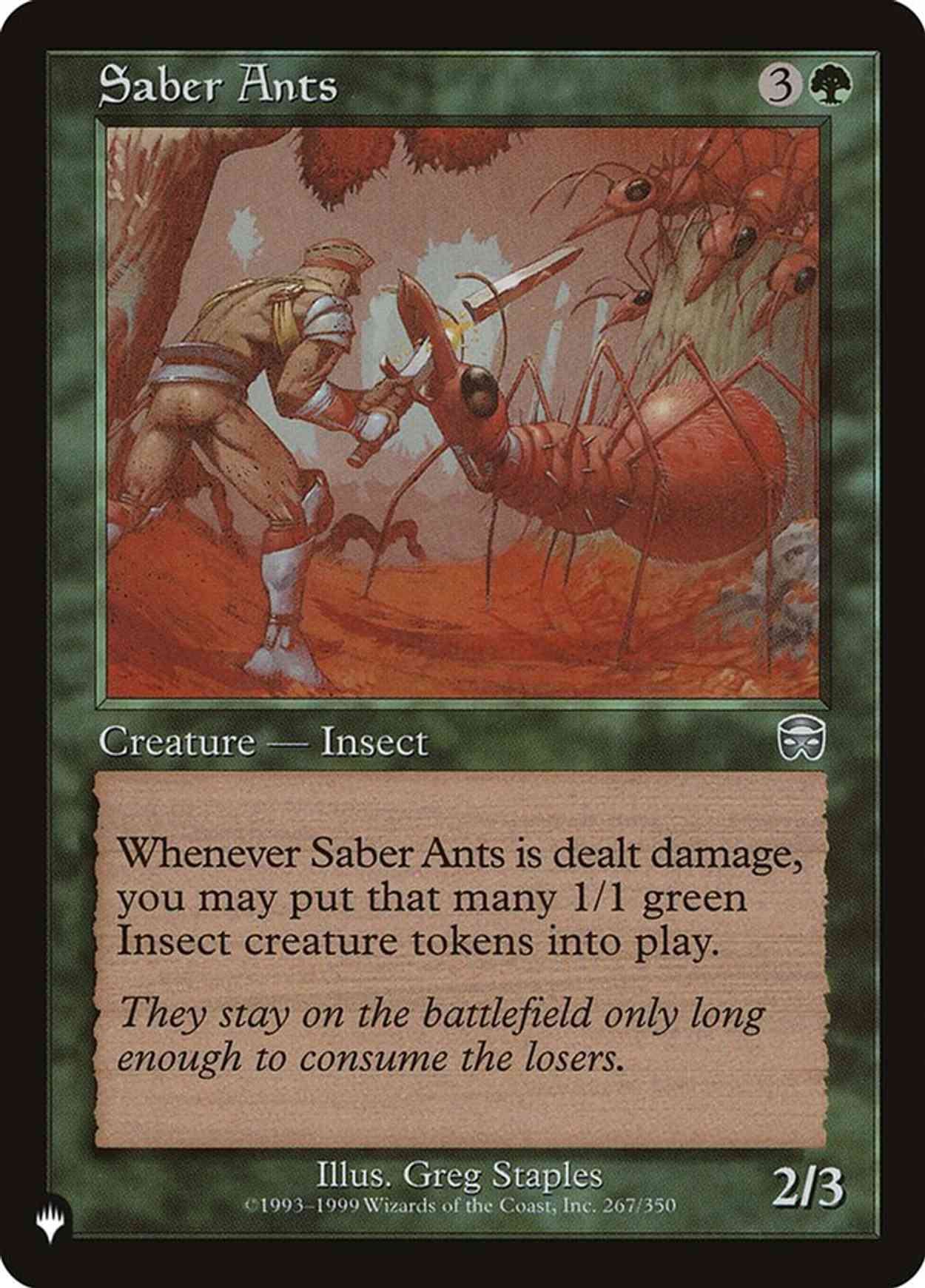 Saber Ants magic card front