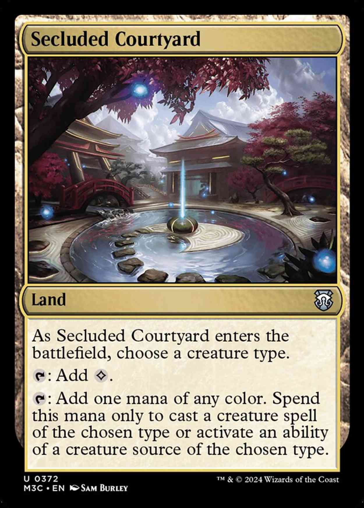 Secluded Courtyard magic card front