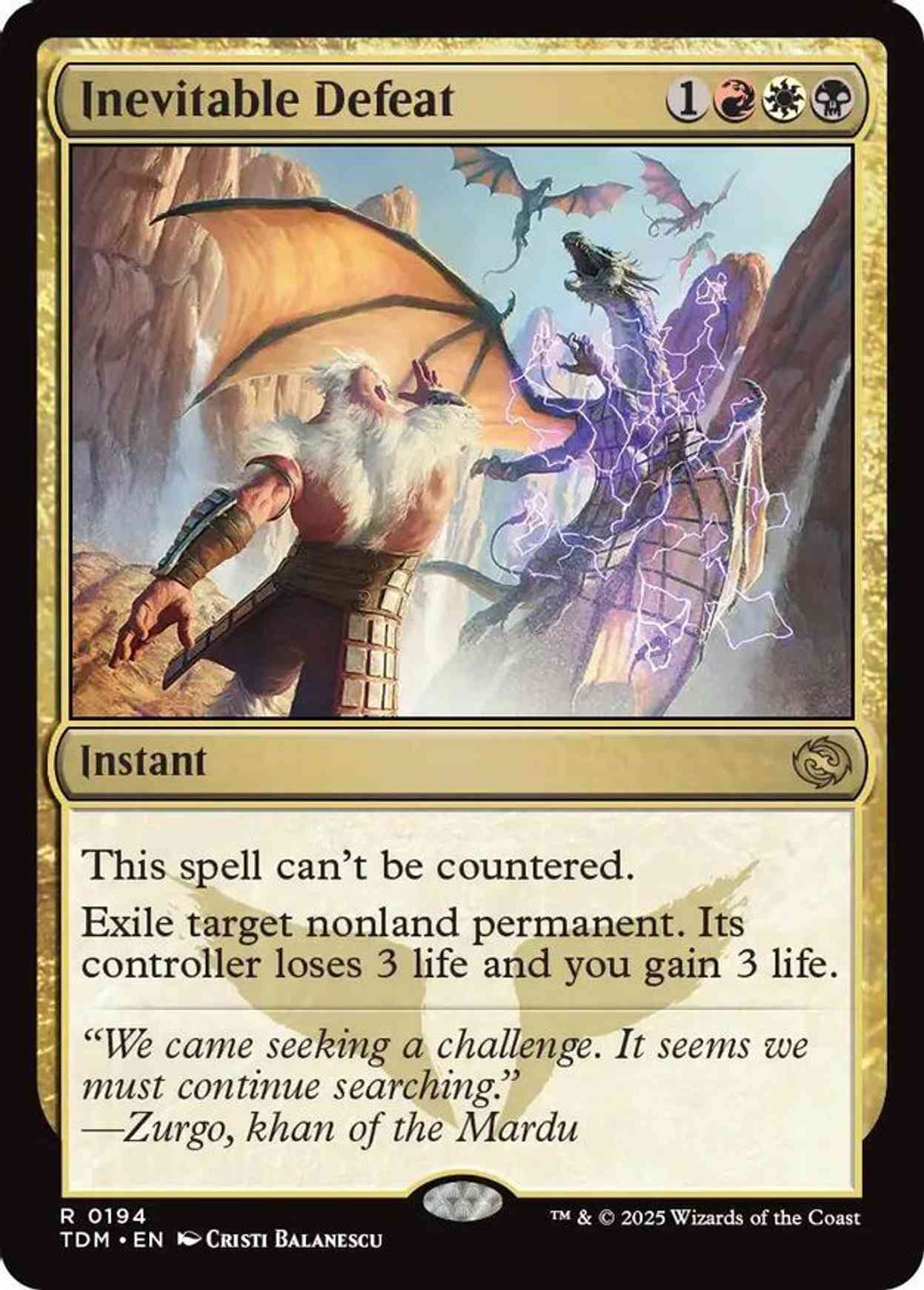 Inevitable Defeat magic card front