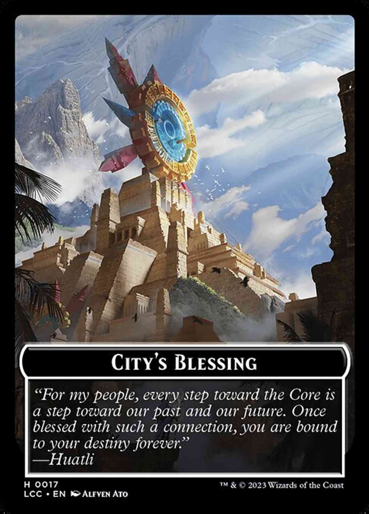 City's Blessing // Dinosaur Double-Sided Token magic card front