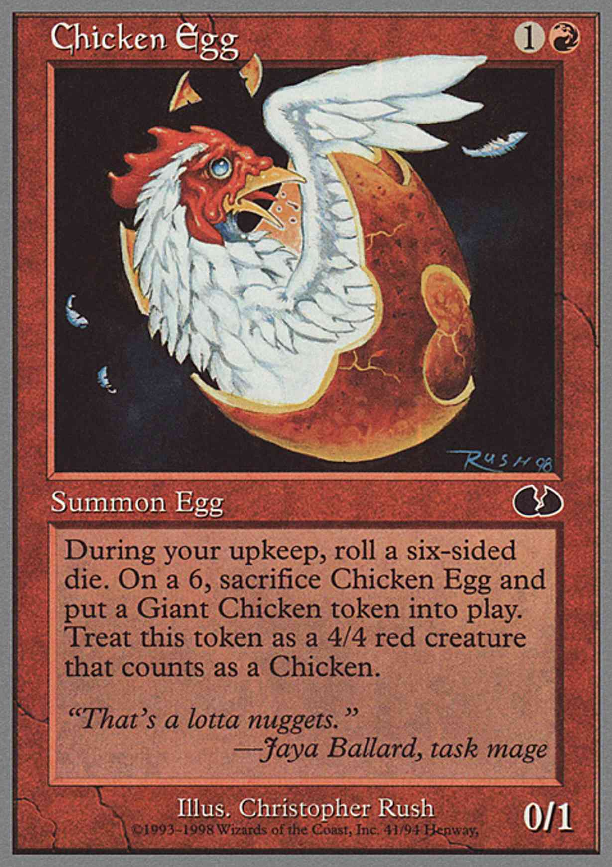 Chicken Egg magic card front