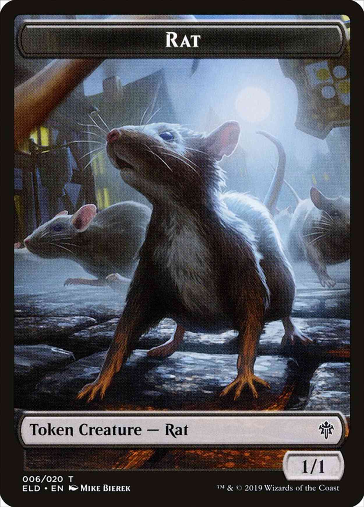 Rat Token magic card front