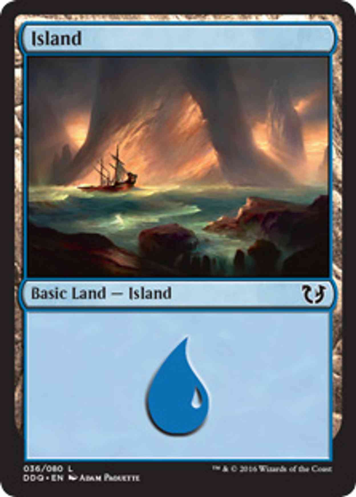 Island (36) magic card front
