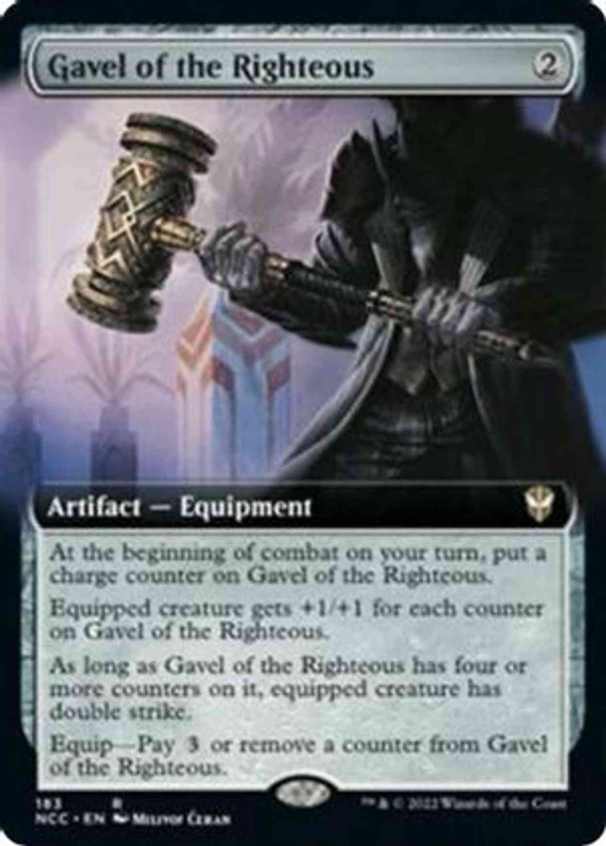 Gavel of the Righteous (Extended Art) magic card front