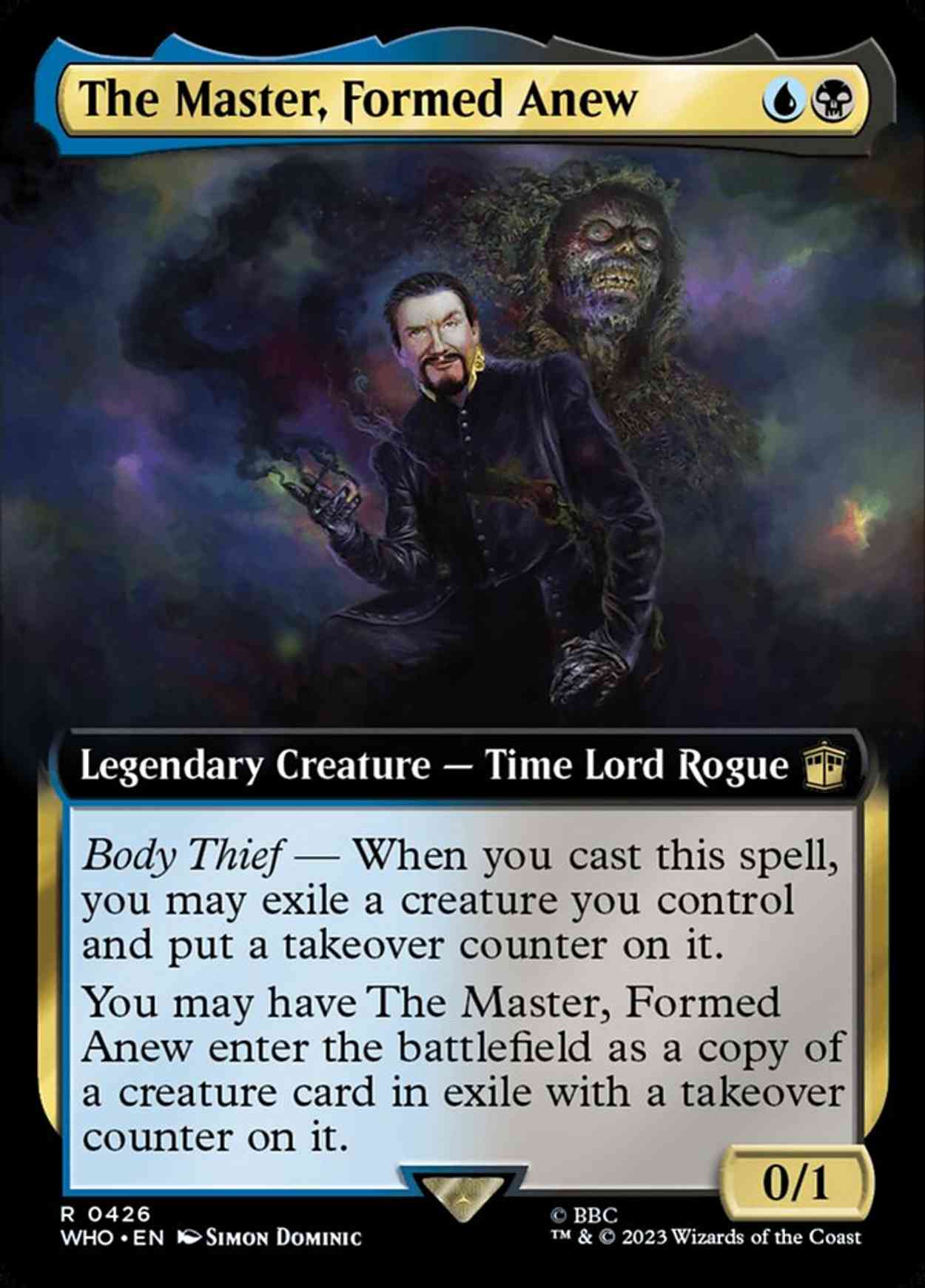 The Master, Formed Anew (Extended Art) magic card front