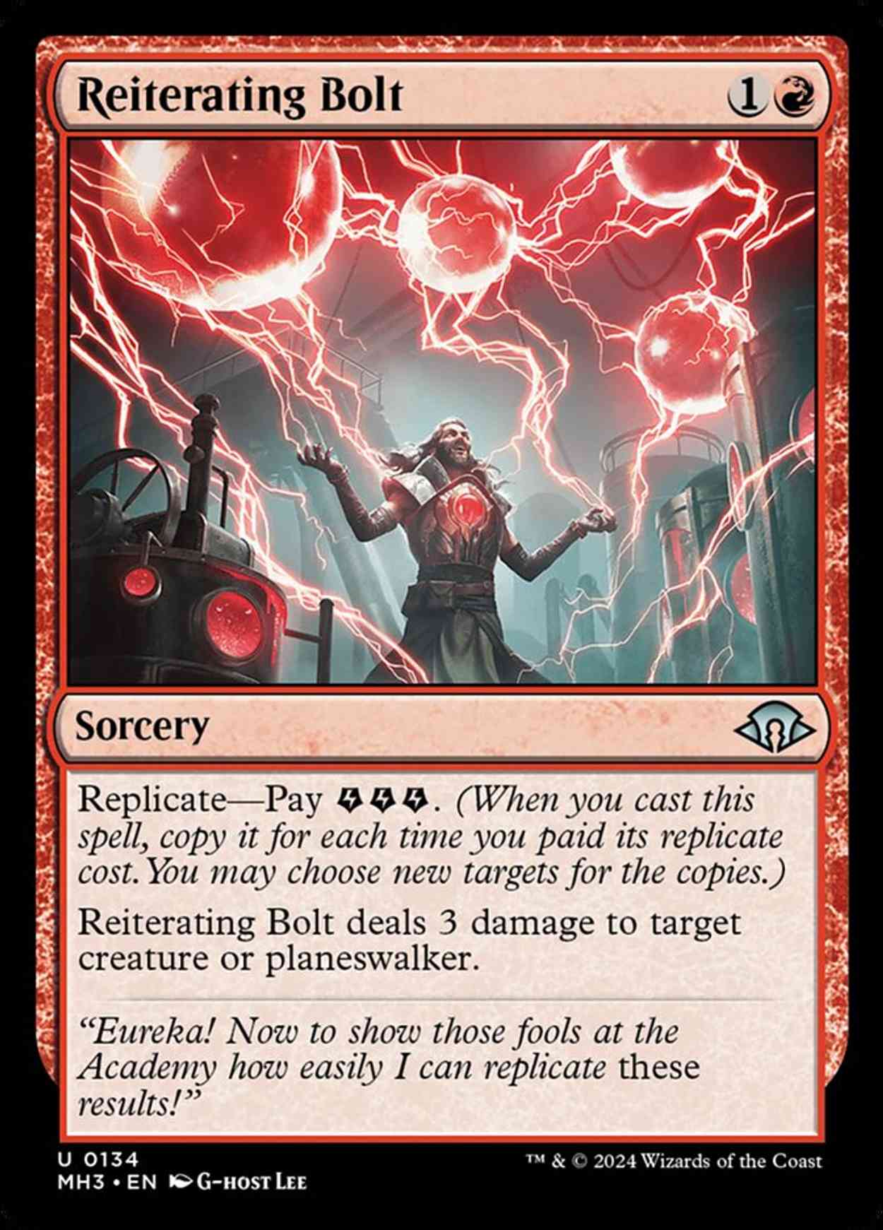 Reiterating Bolt magic card front