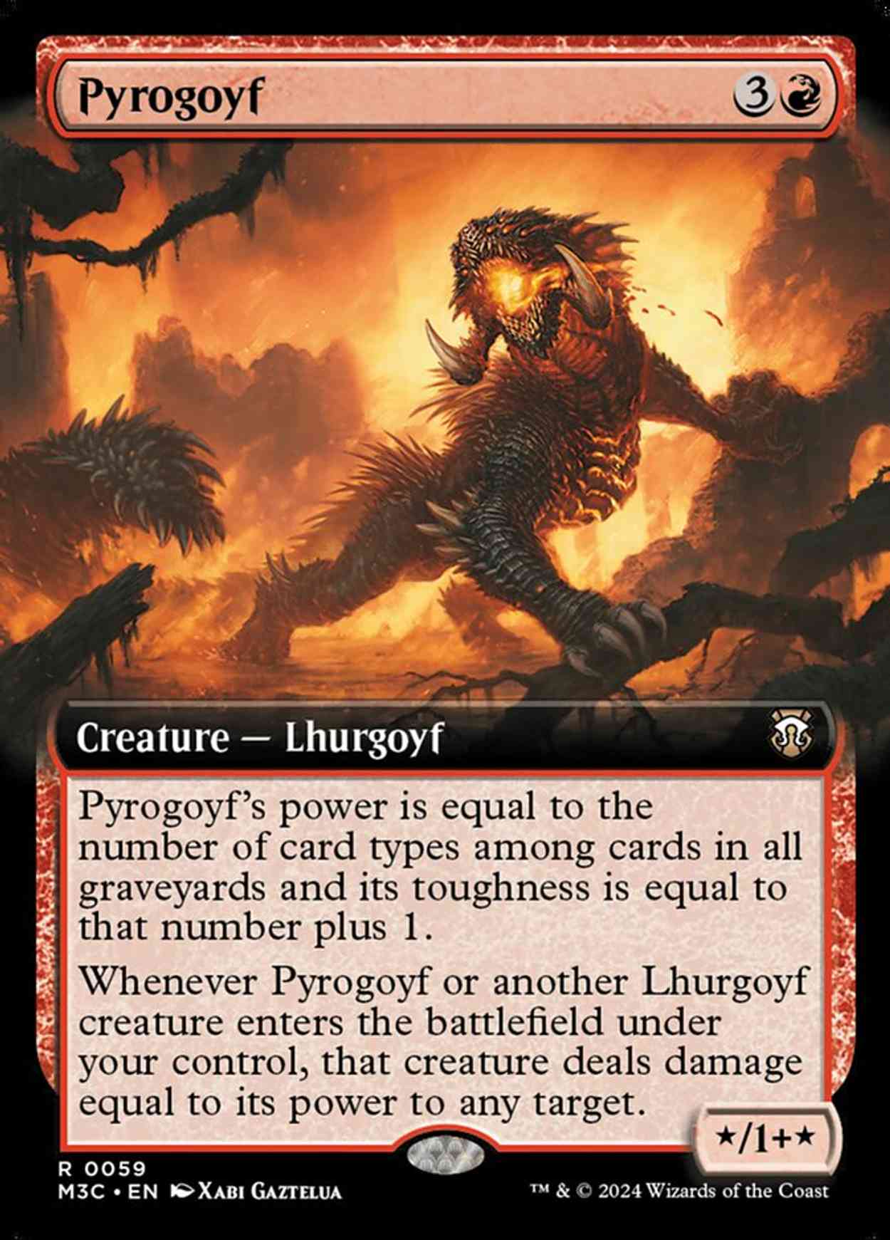 Pyrogoyf (Extended Art) magic card front