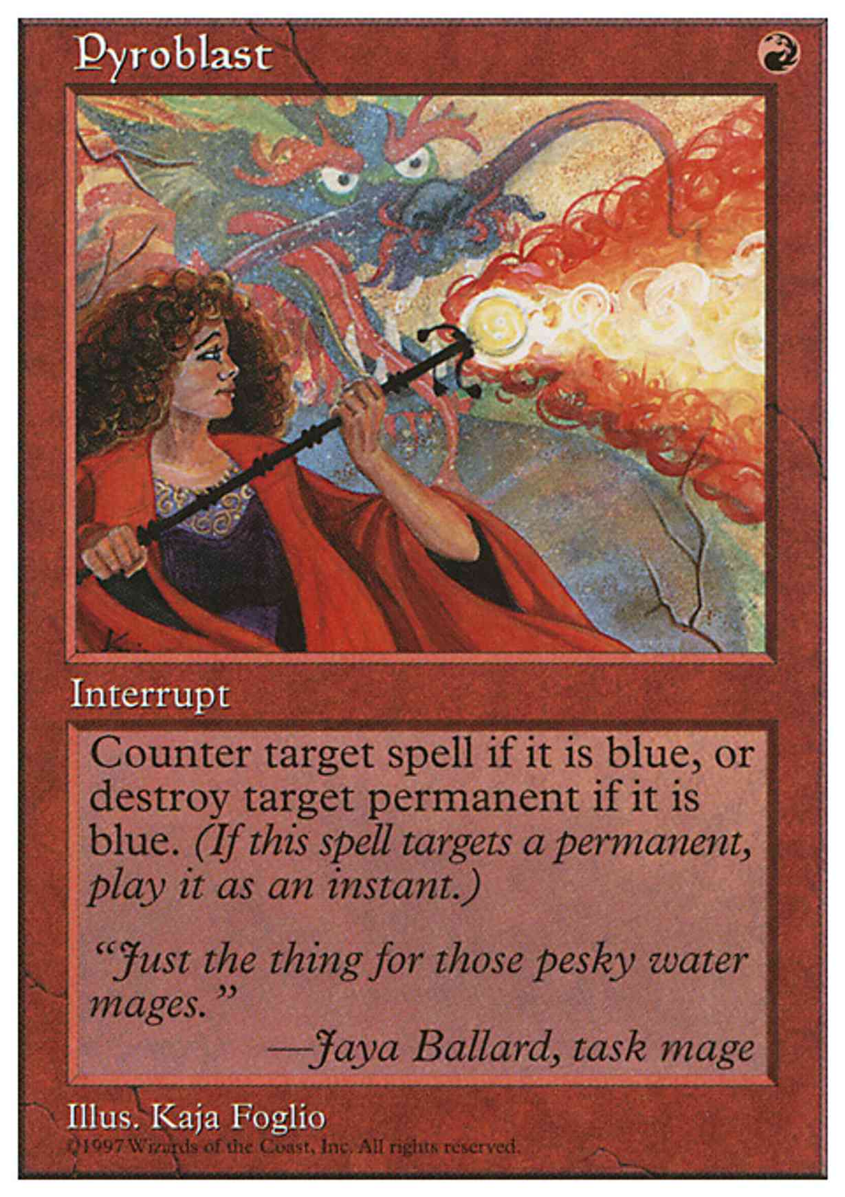 Pyroblast magic card front