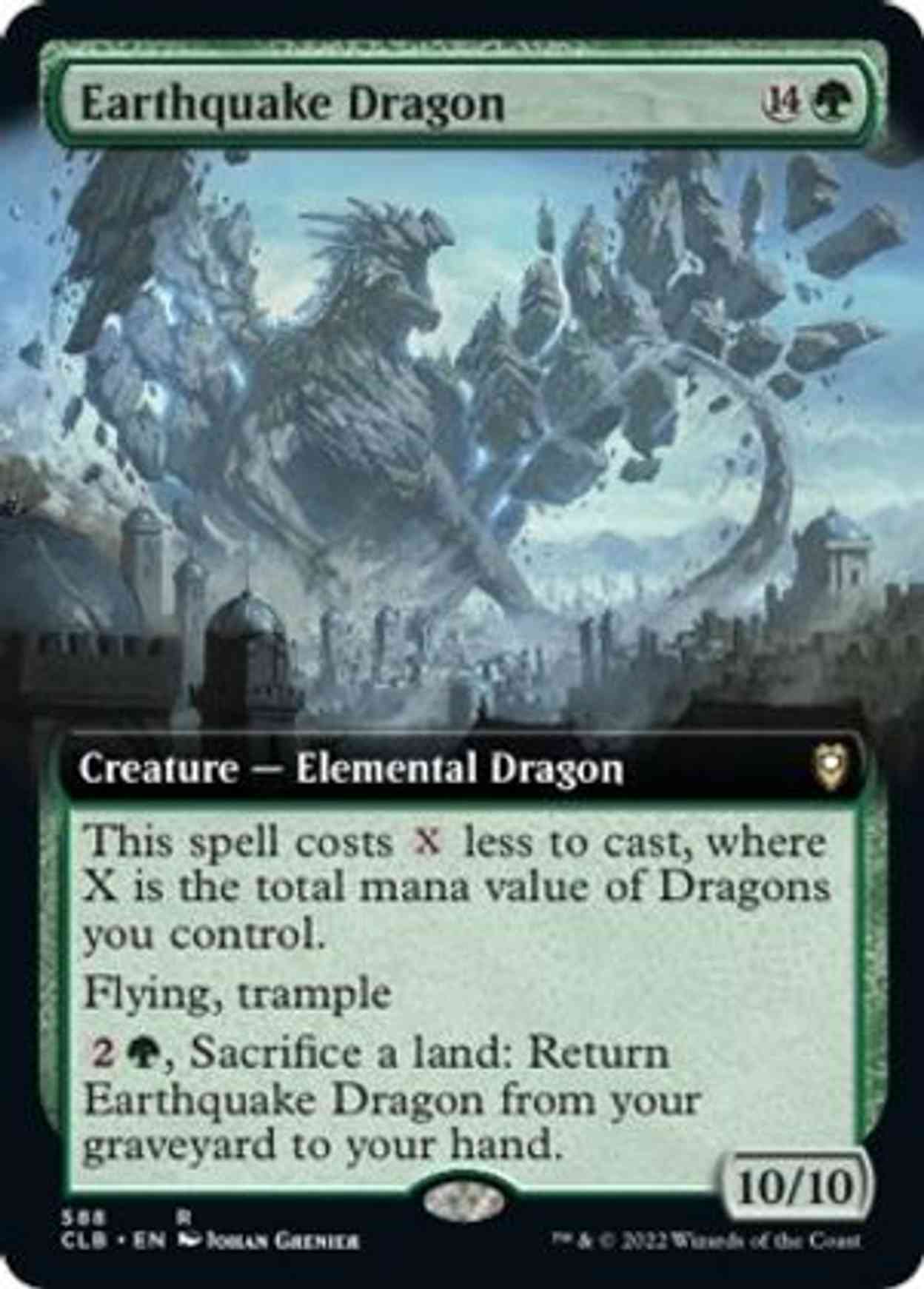 Earthquake Dragon (Extended Art) magic card front