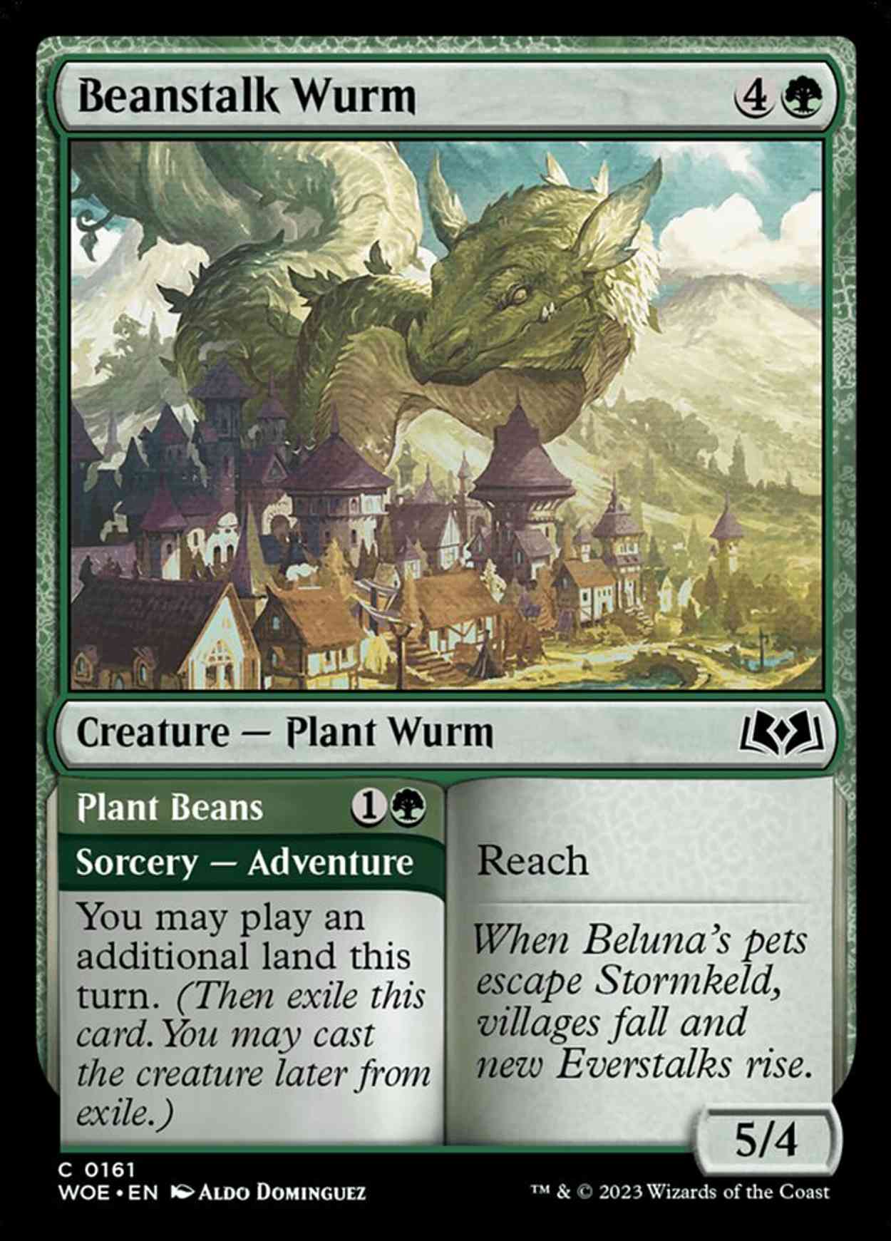 Beanstalk Wurm magic card front