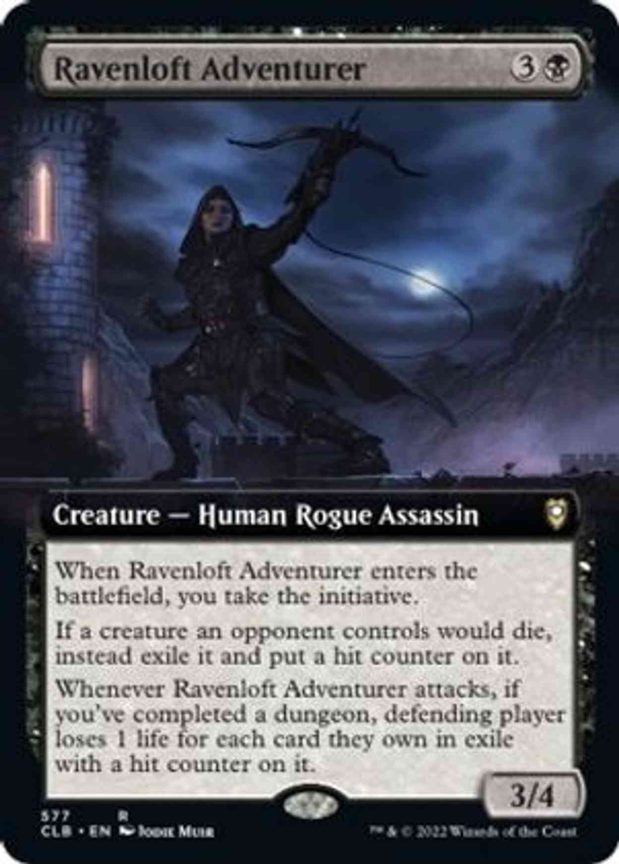 Ravenloft Adventurer (Extended Art) magic card front