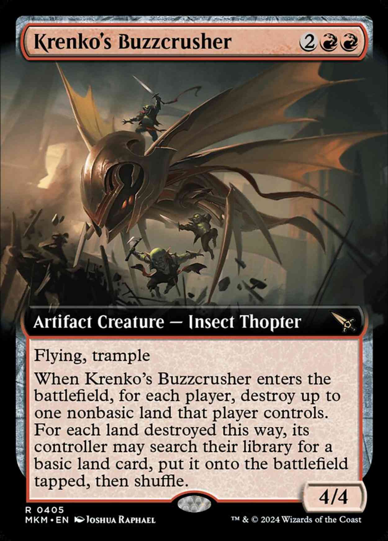 Krenko's Buzzcrusher (Extended Art) magic card front