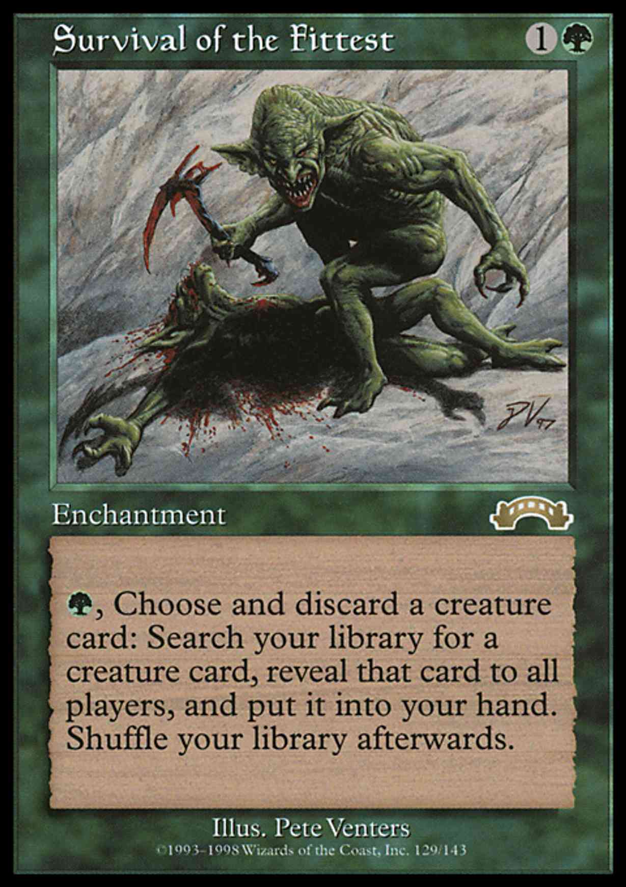 Survival of the Fittest magic card front