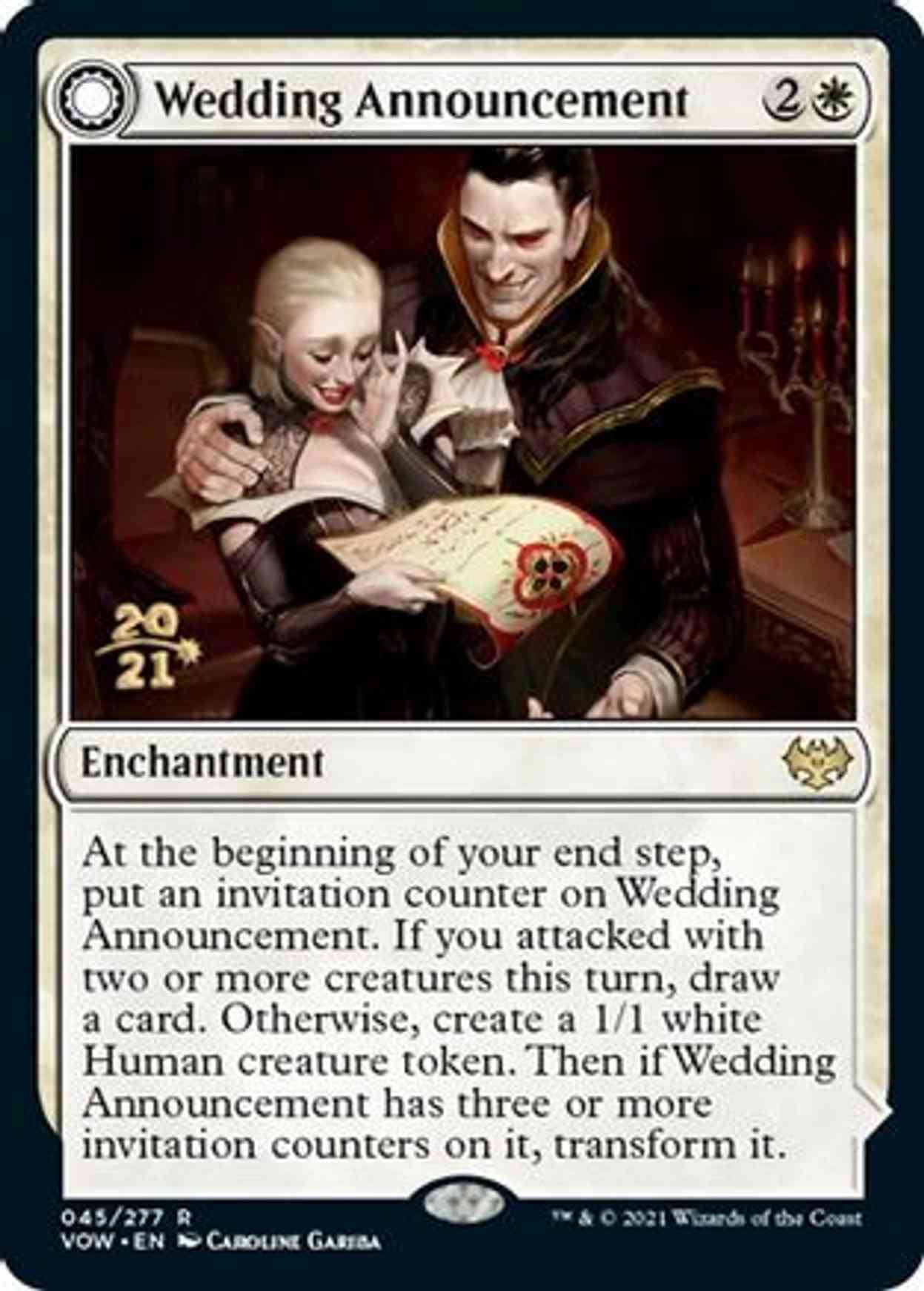 Wedding Announcement magic card front
