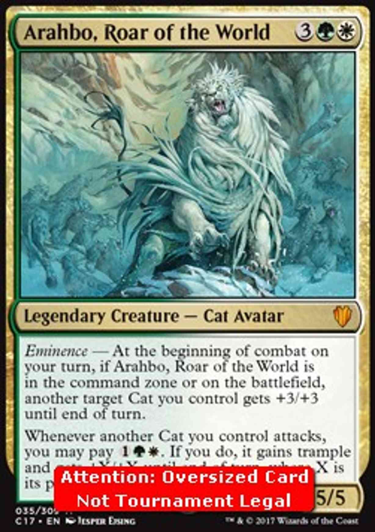 Arahbo, Roar of the World (Commander 2017) magic card front