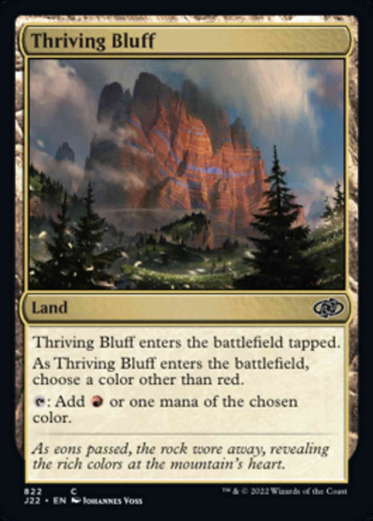 Thriving Bluff magic card front