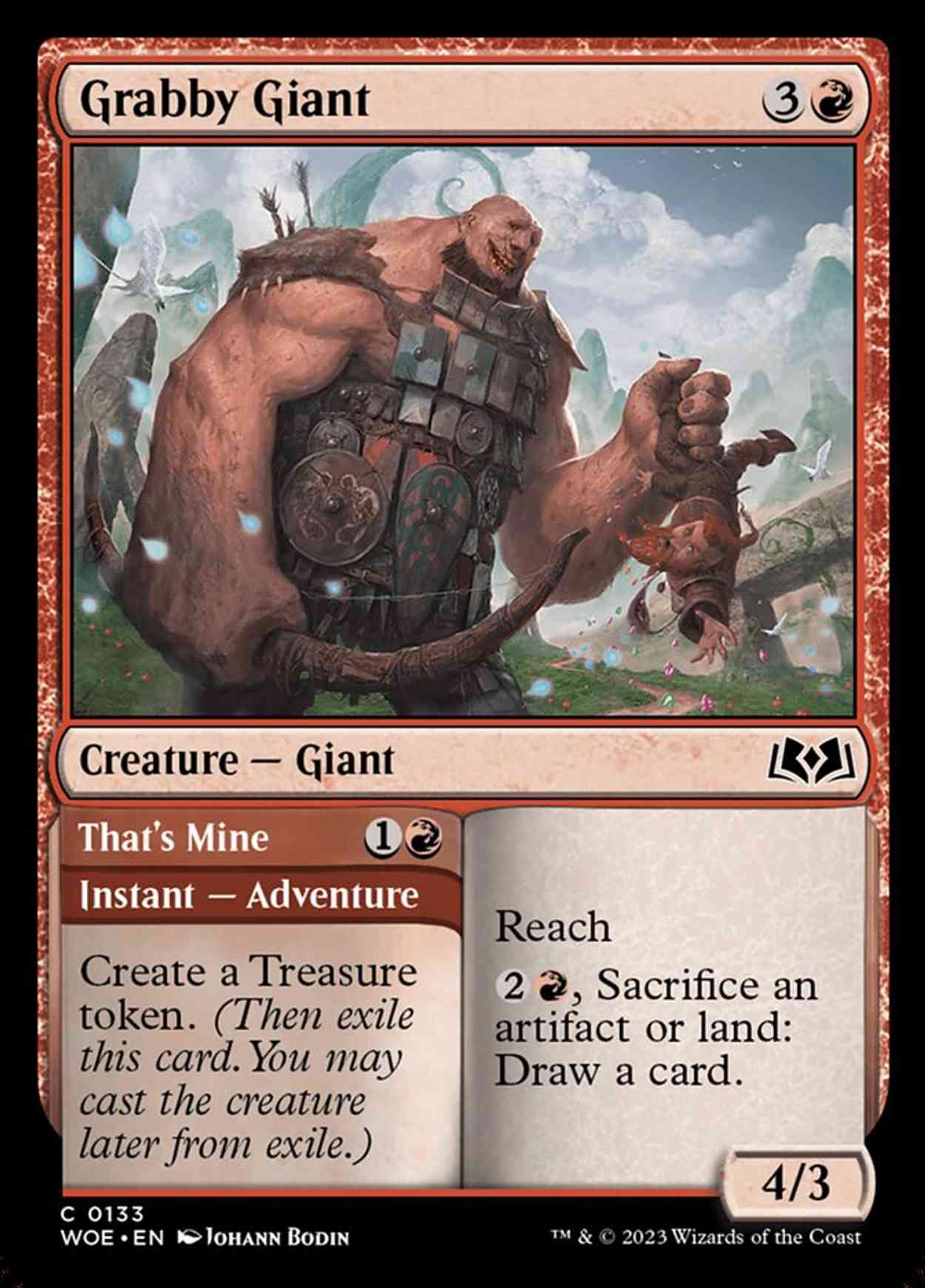 Grabby Giant magic card front