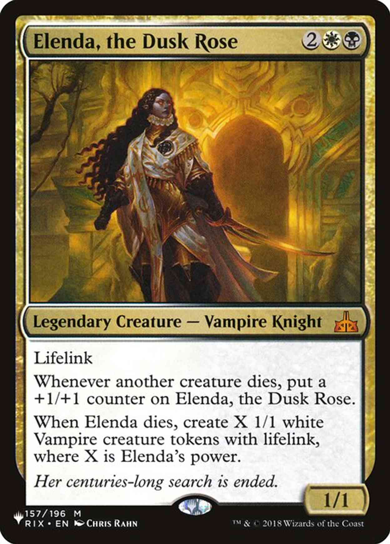 Elenda, the Dusk Rose magic card front