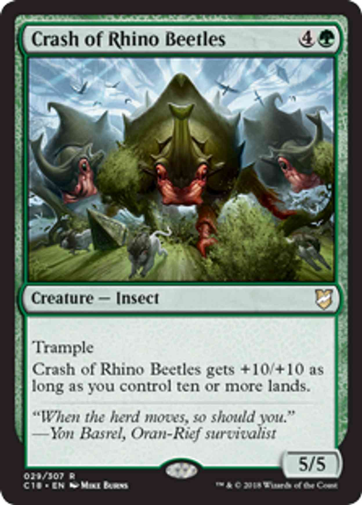 Crash of Rhino Beetles magic card front
