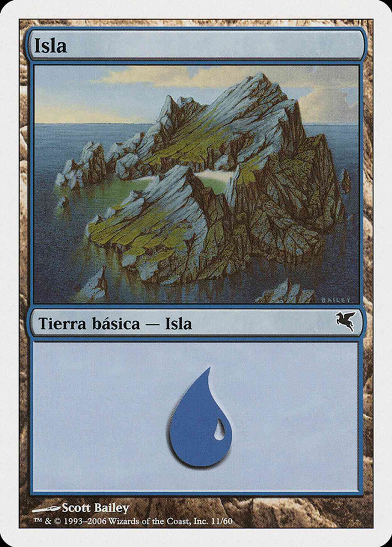 Island (Retro Frame) magic card front